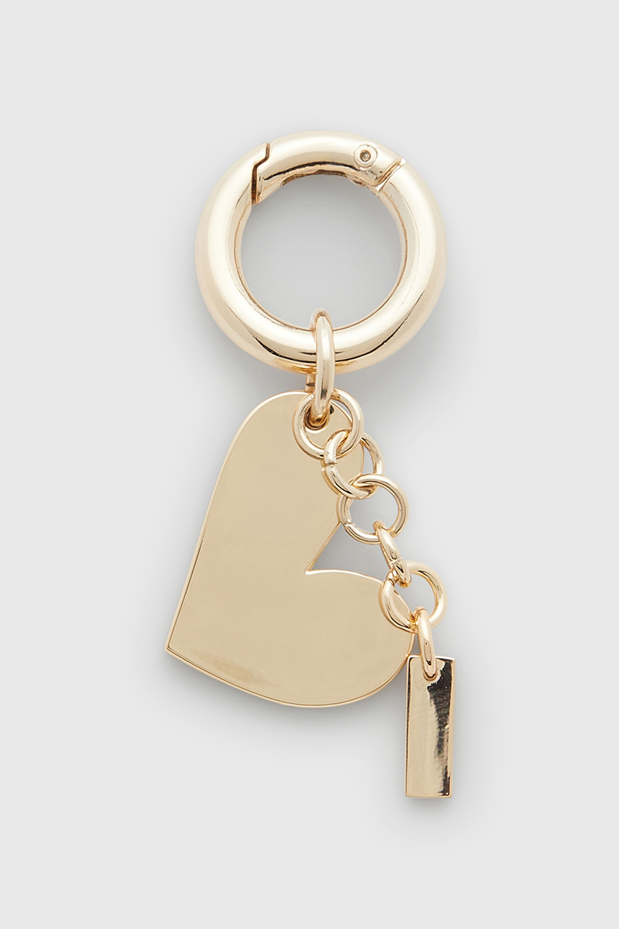 Diesel - CHARM-HEART, Female's Metal heart charm with rhinestones in ゴールド - 2