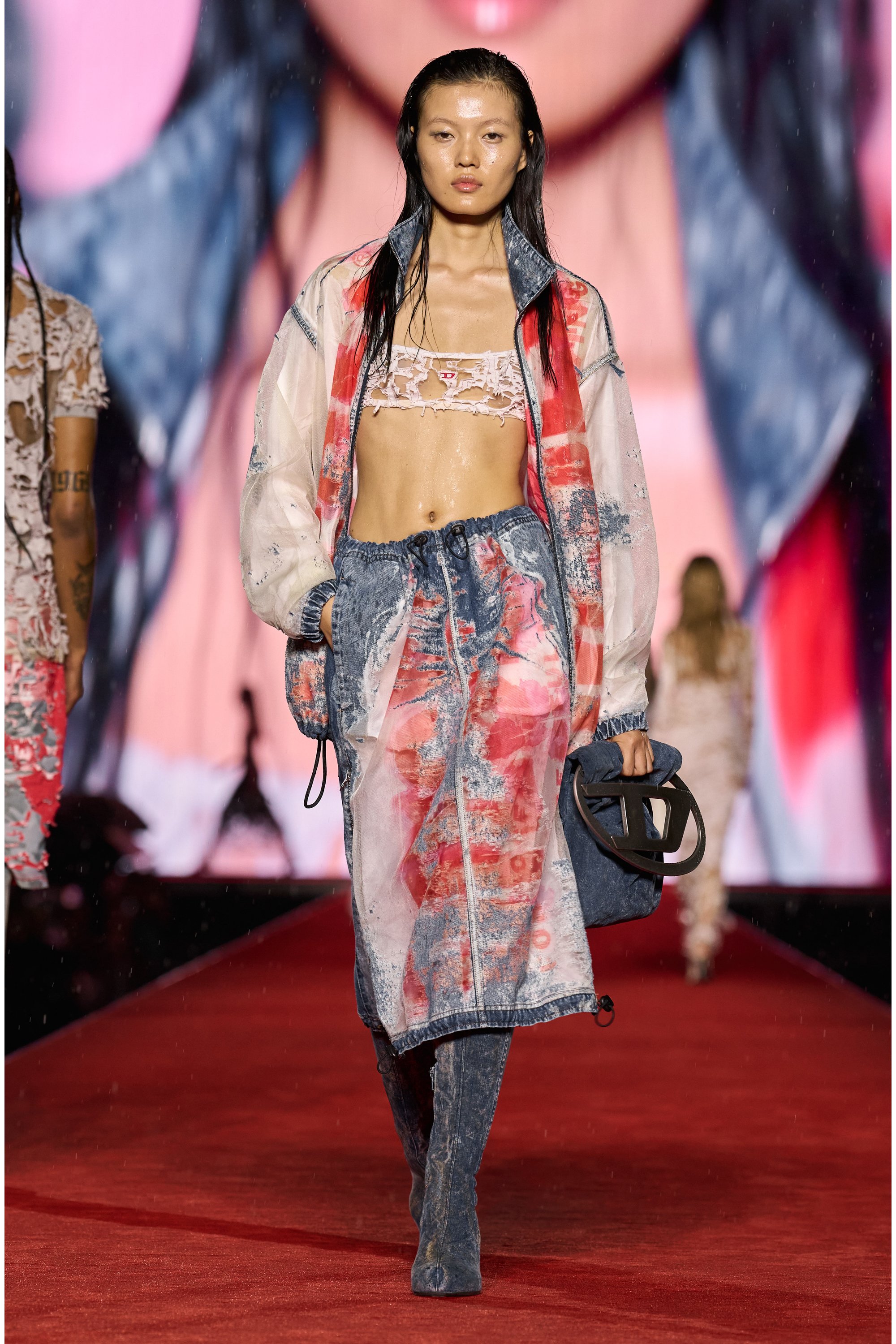 Diesel - D-WOODSTOCK TBT, Female's D-Woodstock-Over-the-knee boots in denim in ダークブルー - 7