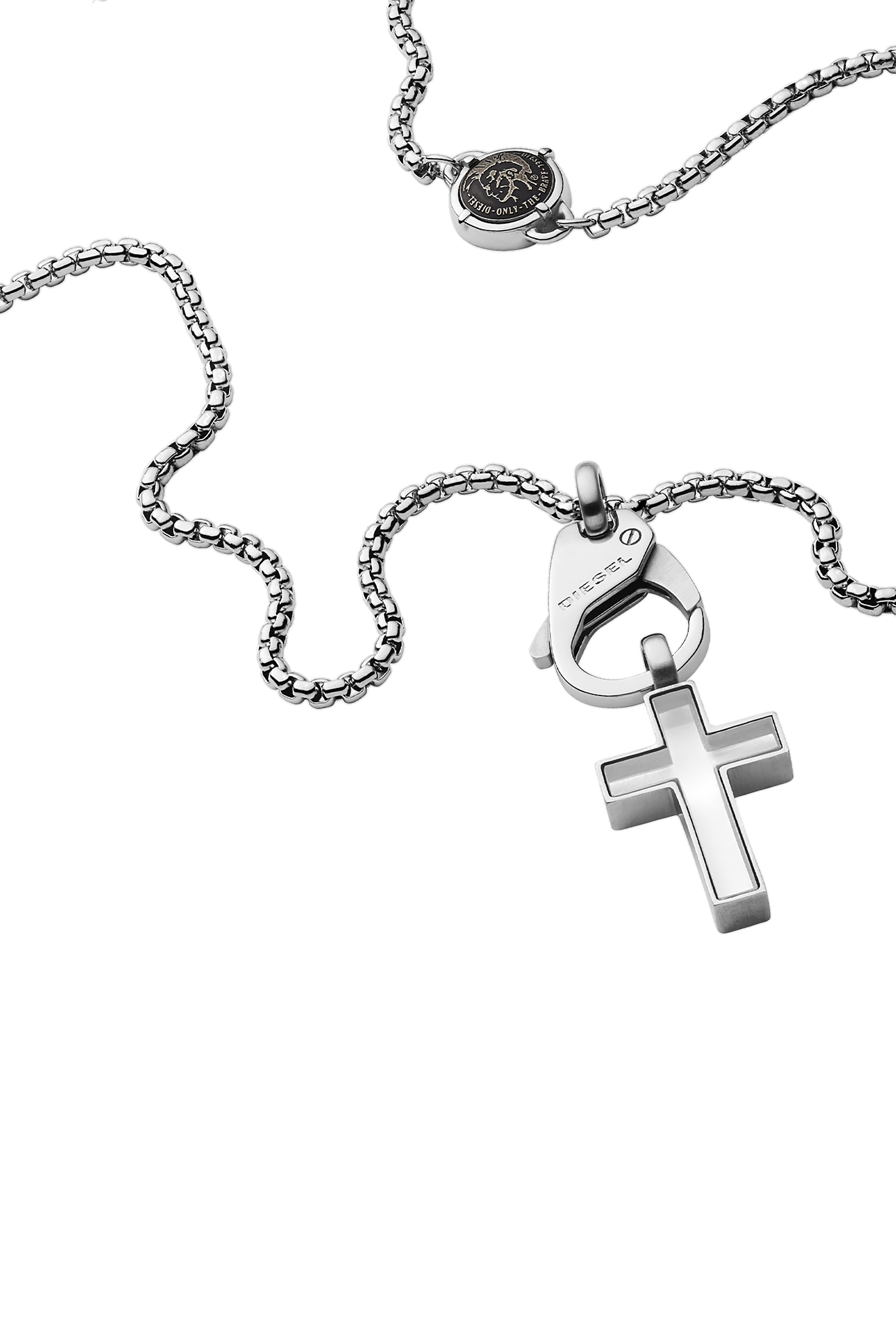 Diesel - DX1252, Male's Stainless steel cross pendant necklace in シルバー - 2