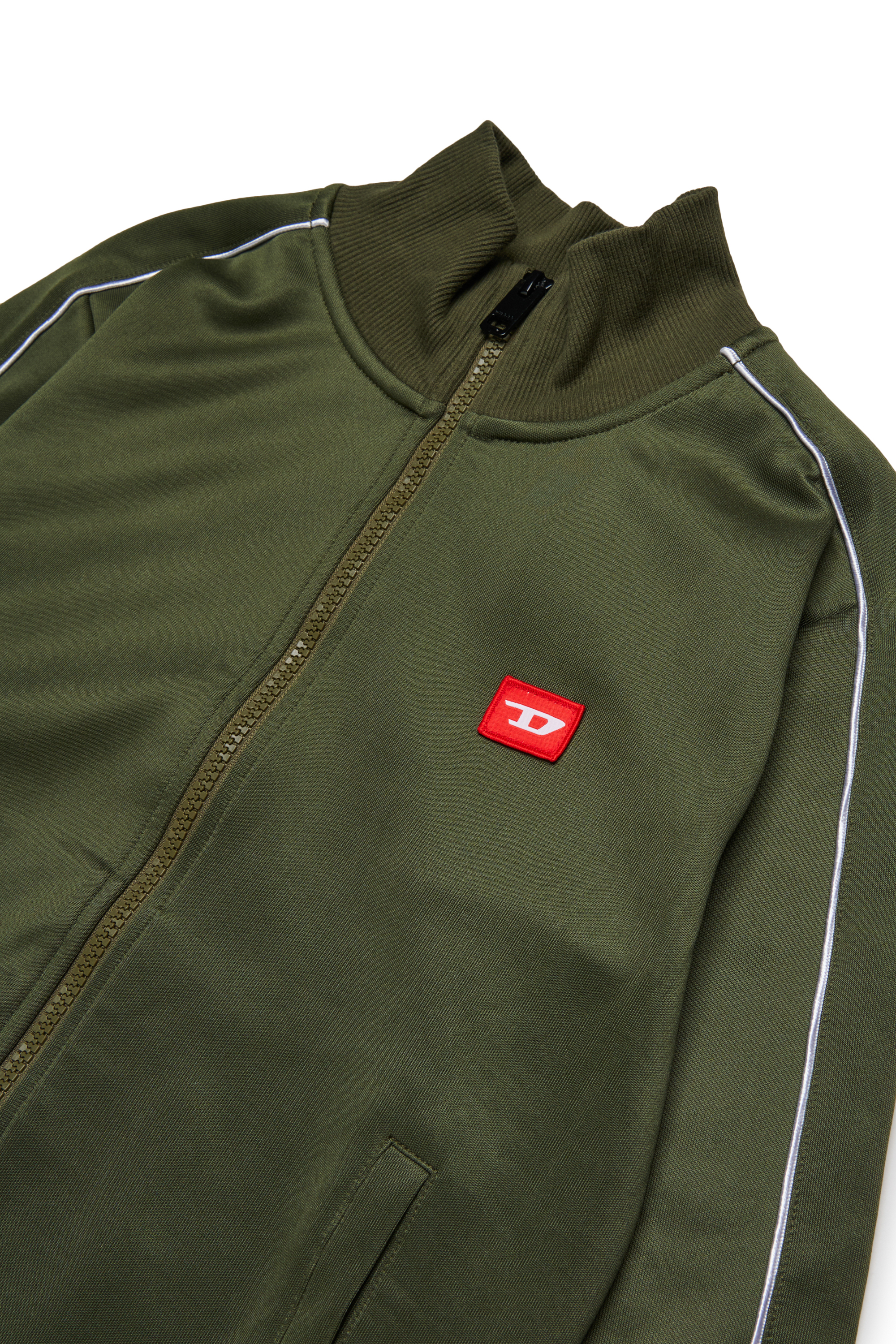 Diesel - SLOCKD, Male's ジップアップスウェット in グリーン - 3