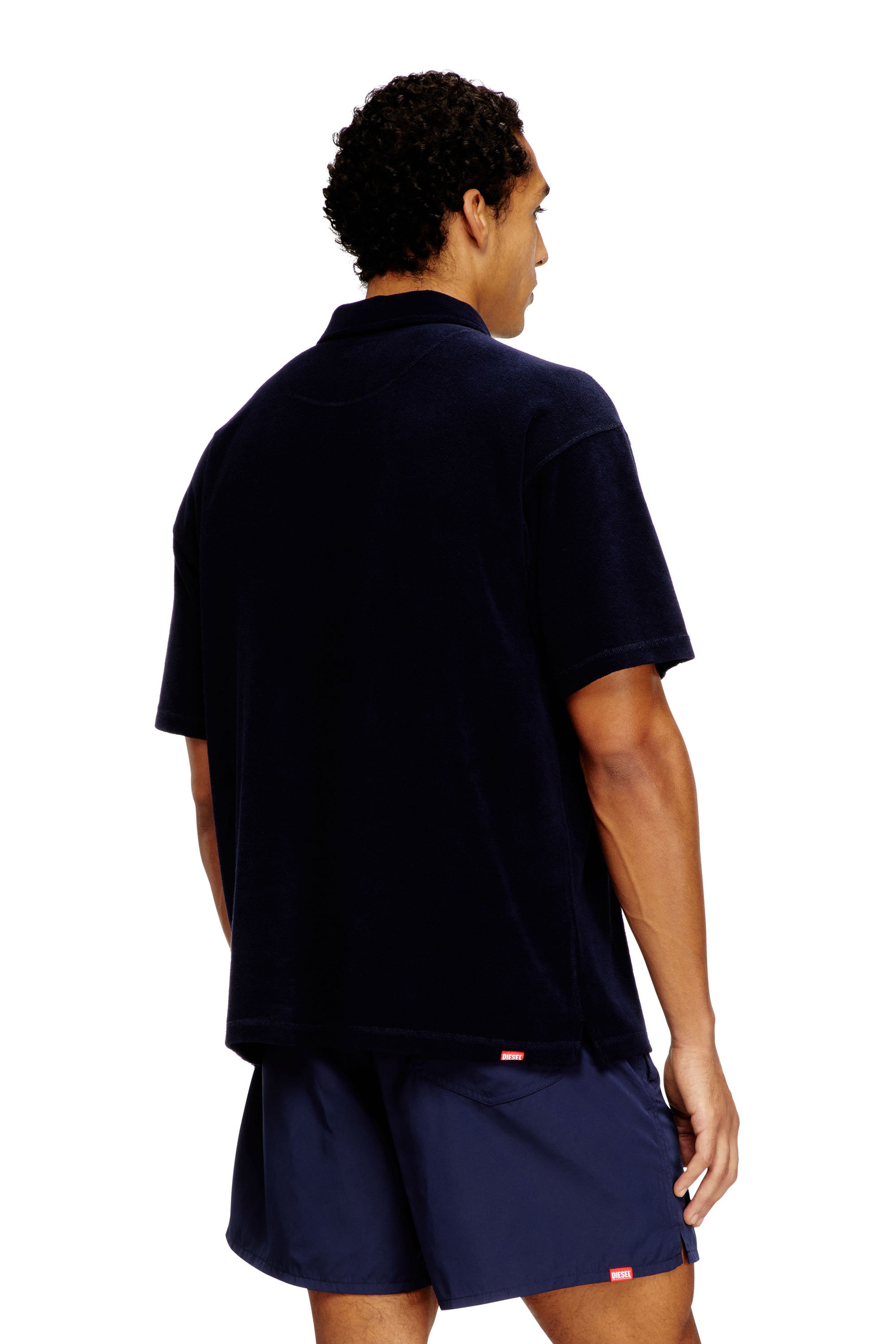 Diesel - JOSHUA-D-CORE, Male's Towelling cotton polo shirt in ブルー - 3