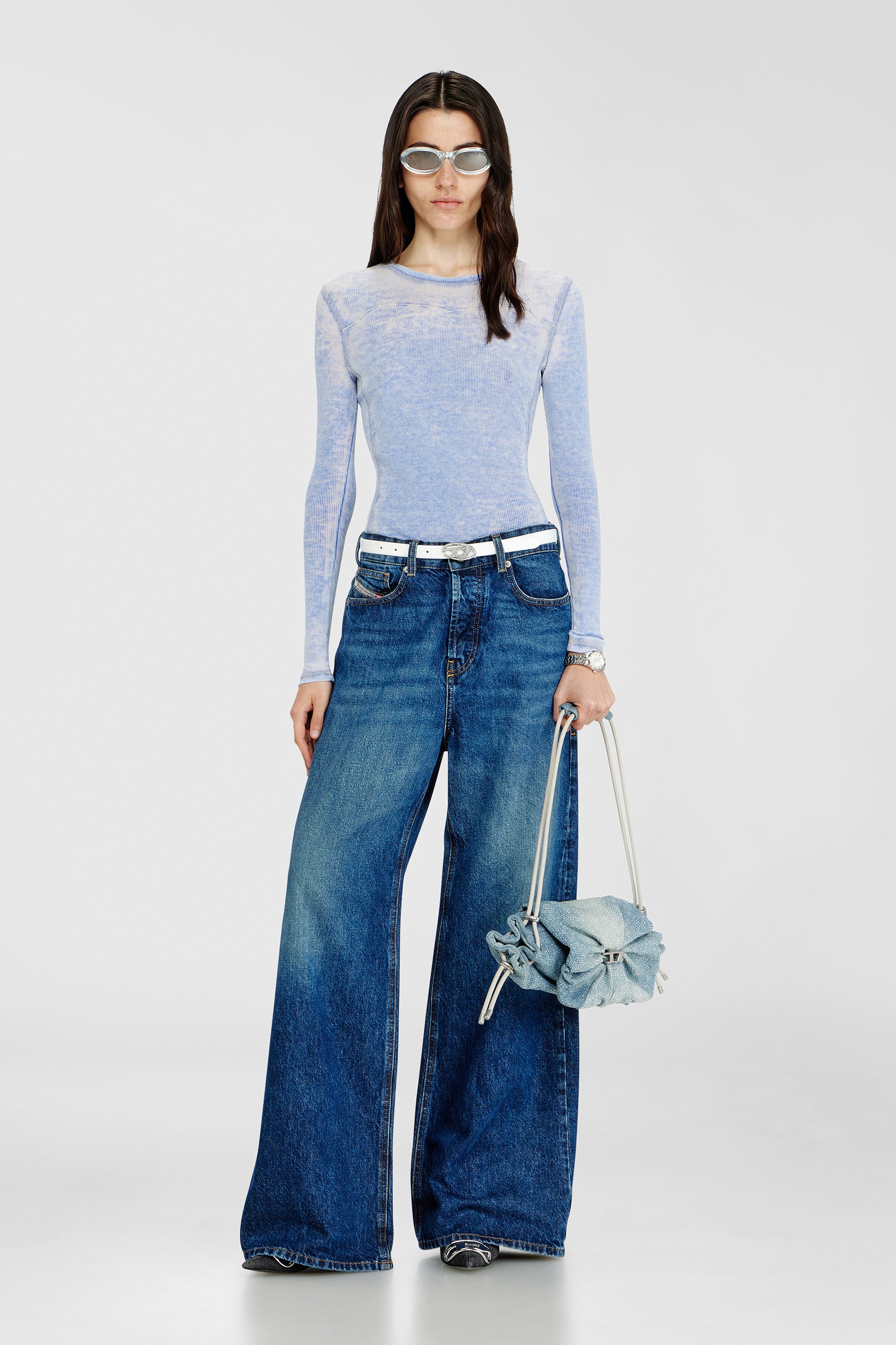 Diesel - SCRUNCH-D SHOULDER S, Female's ショルダーバッグ S in ブルー - 2