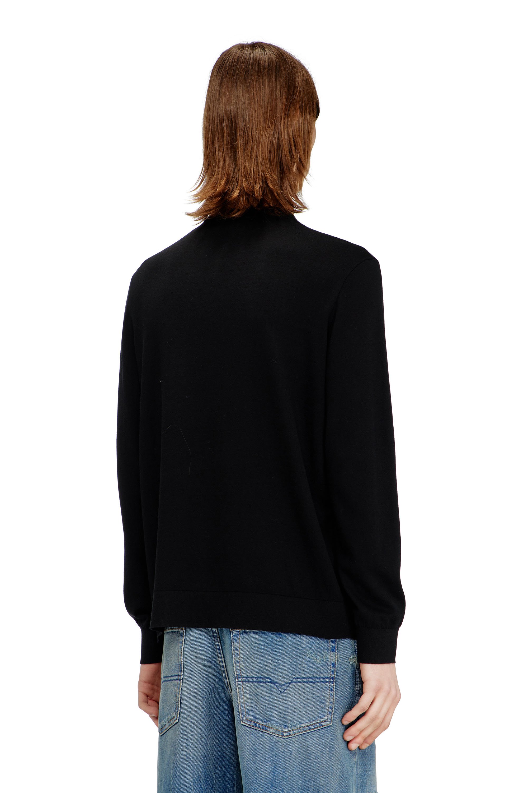 Diesel - K-VERENE, Male's Jumper in silk blend with piping in null - 4