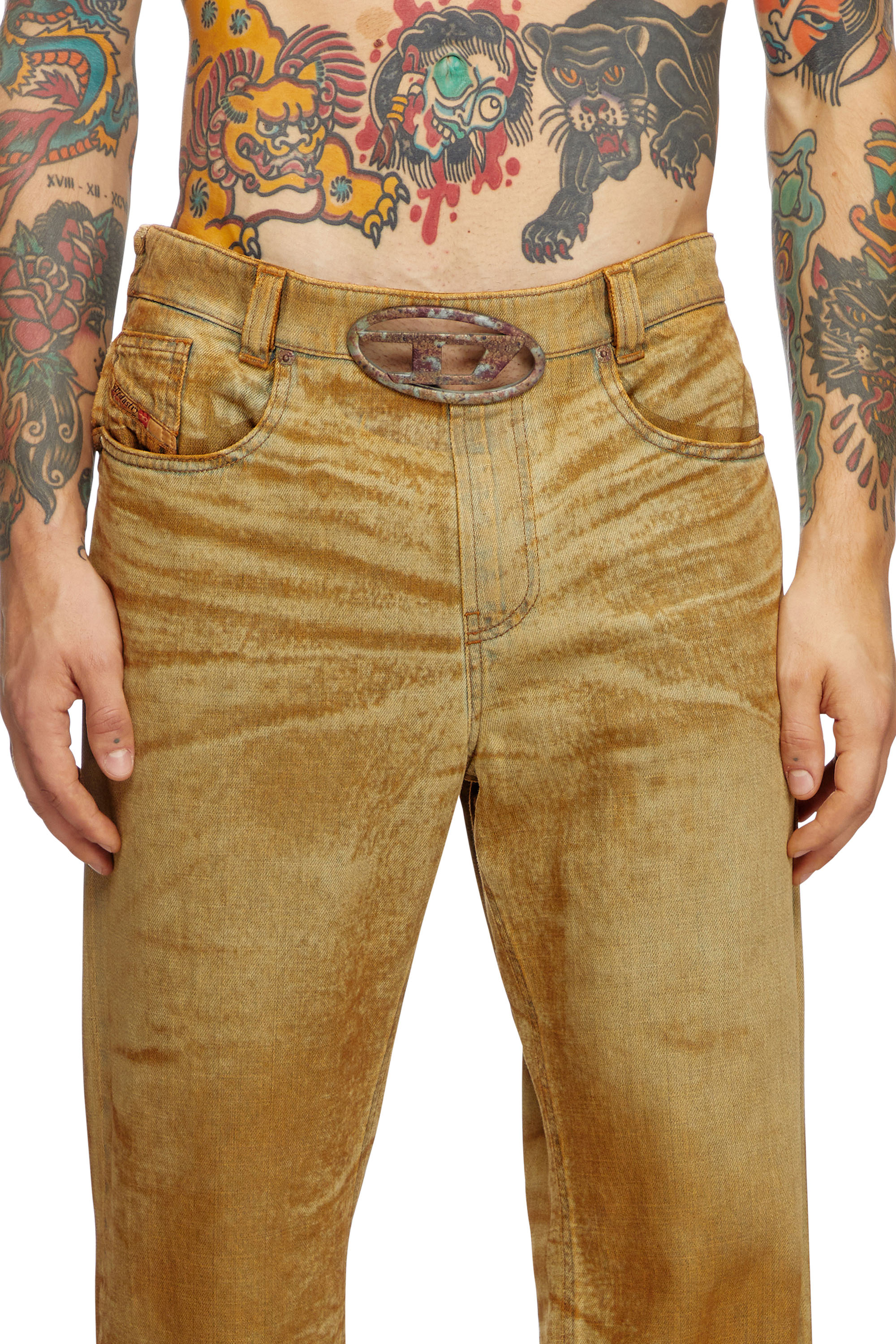 Diesel - Male's Regular Jeans 2024 D-Macs 0AJET, ライトブラウン - 5