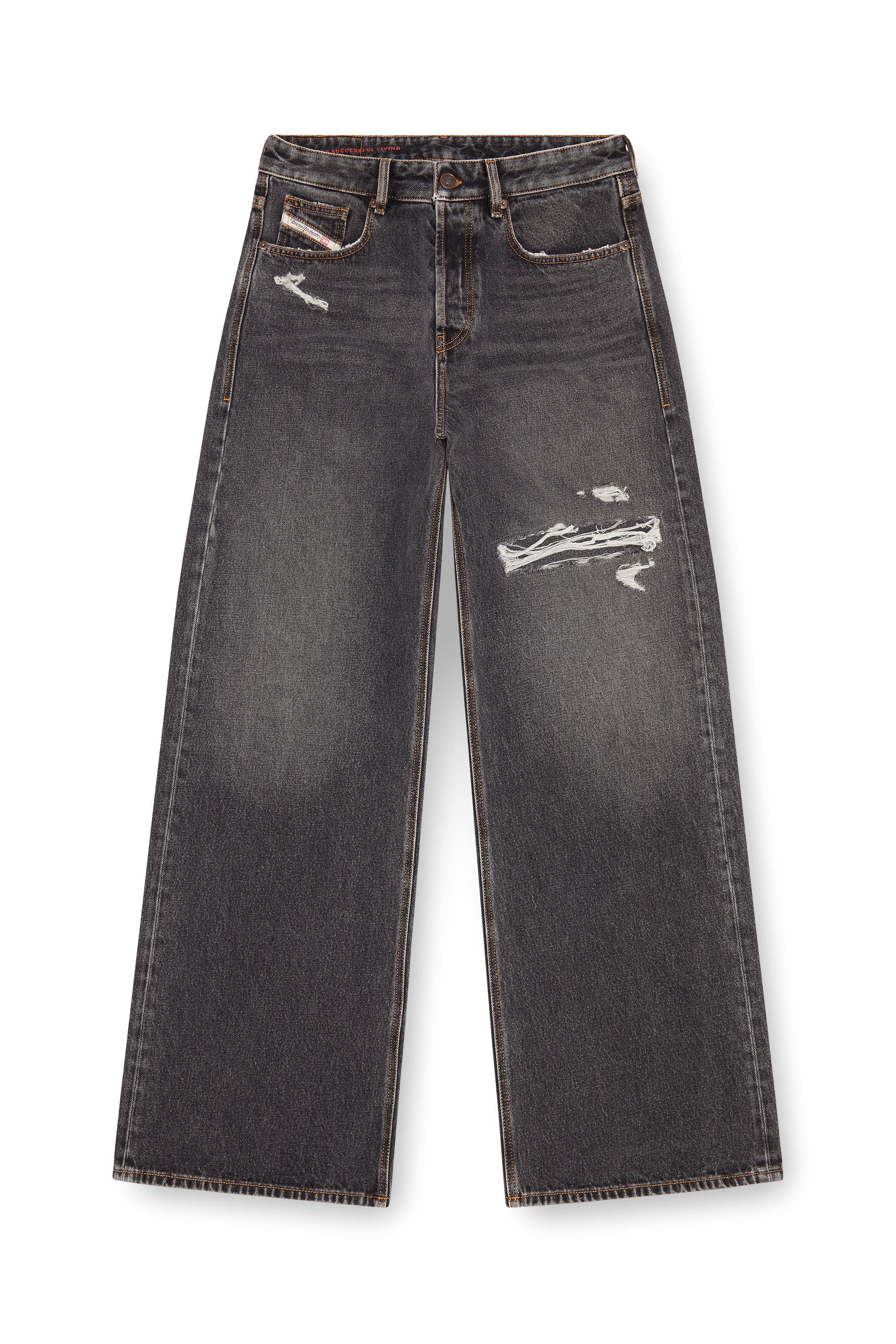 Diesel - Male's Relaxed Jeans D-Rise 007F6, ブラック/ダークグレー - 3