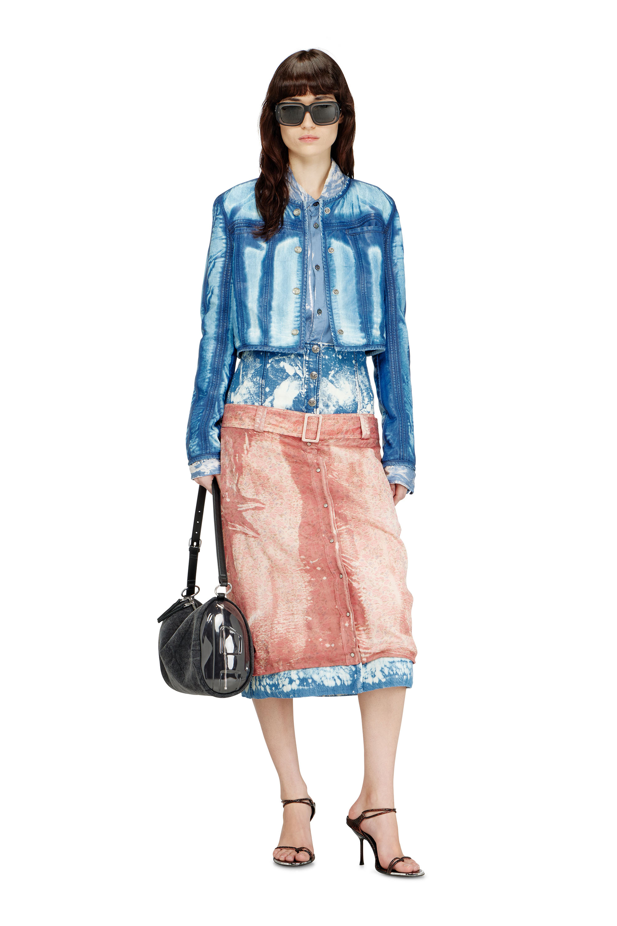 Diesel - DE-SYPHRA-FSI, Female's Cropped jacket in X-Ray Lyocell denim in ブルー - 2