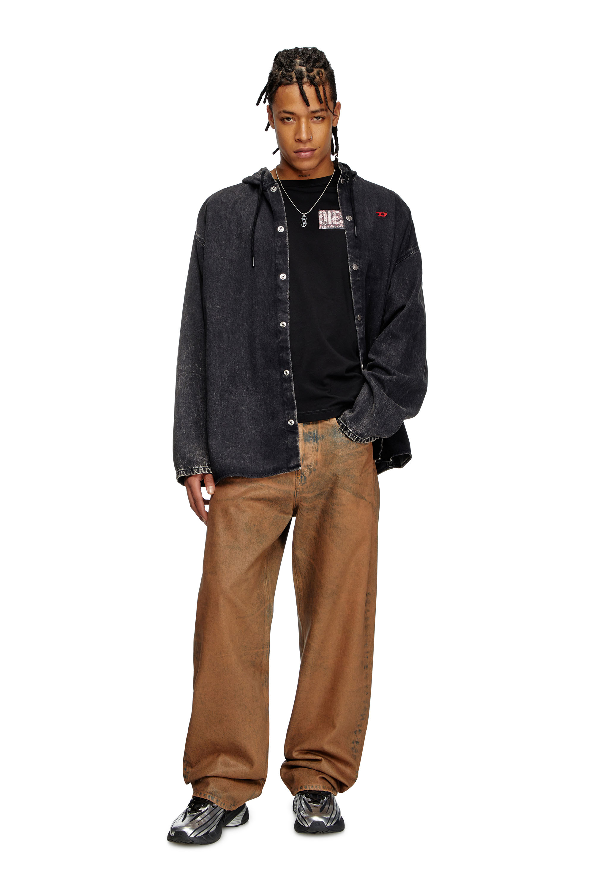 Diesel - T-ADJUST-R19, Male's Tシャツ in ブラック - 1