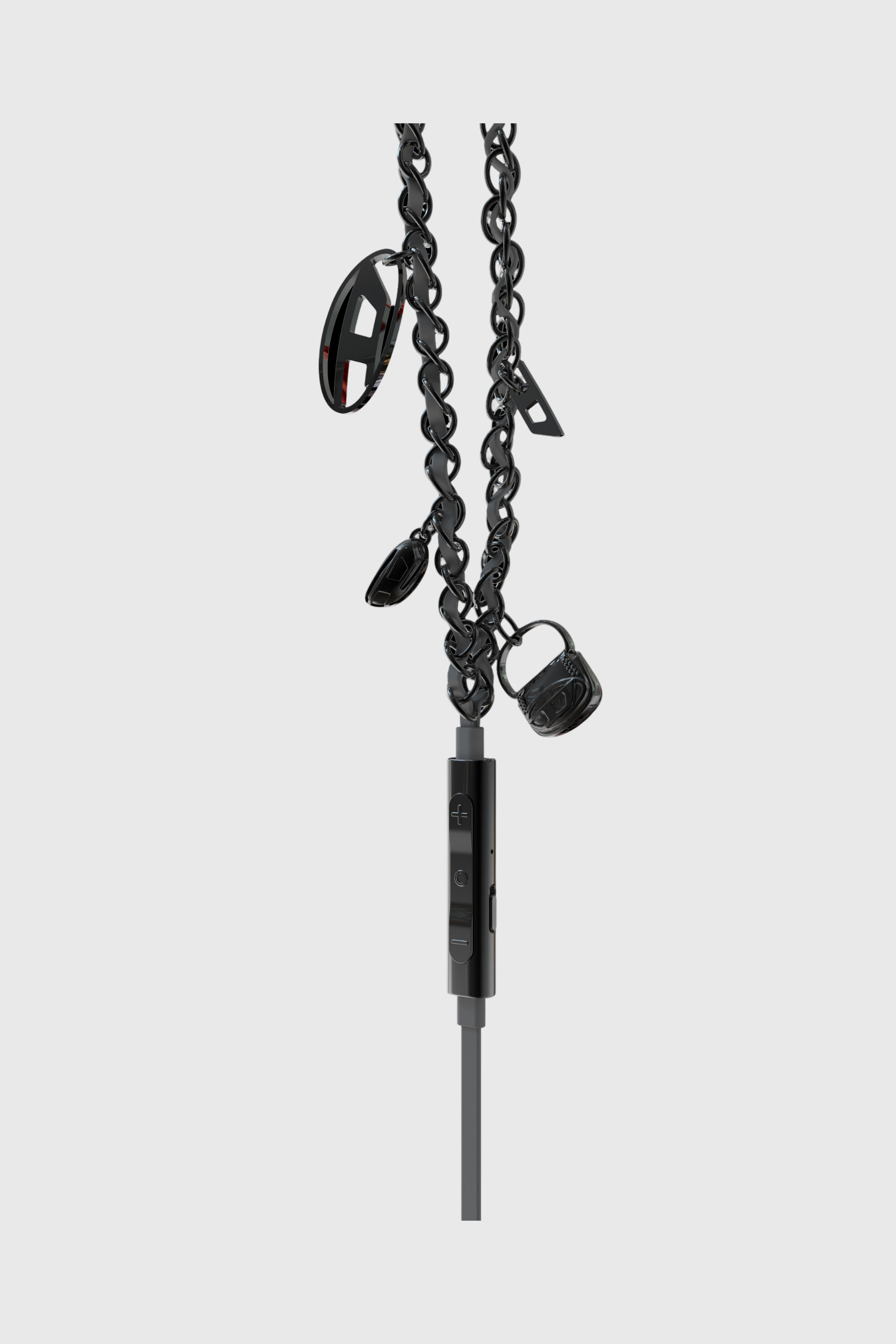 Diesel - 60686 WIRED EARBUDS WIRED EARBUDS, Unisex's Wired Earbuds and charms black in ブラック - 3