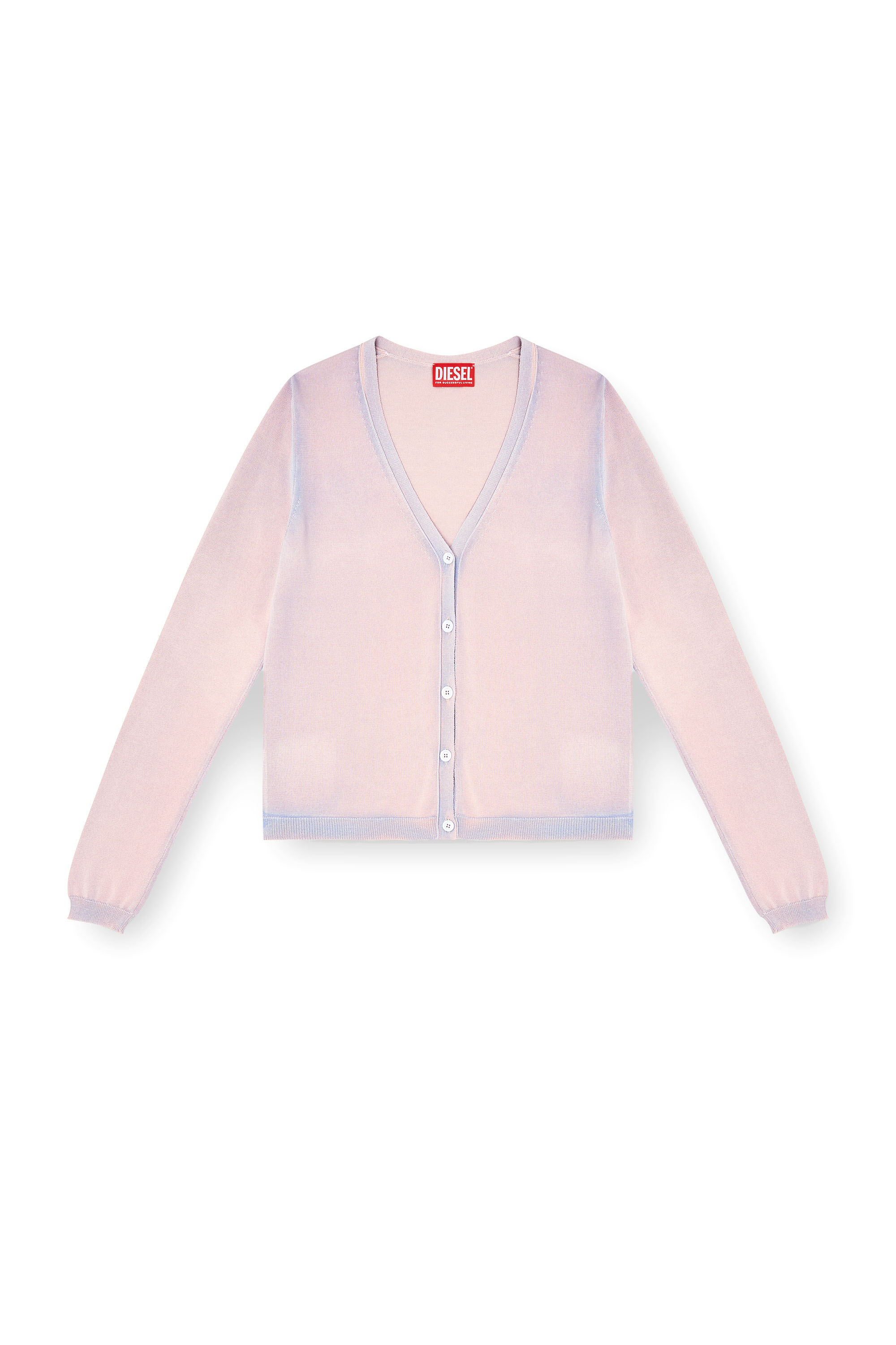 Diesel - M-VITTA, Female's Dégradé cardigan in ピンク / ホワイト - 3