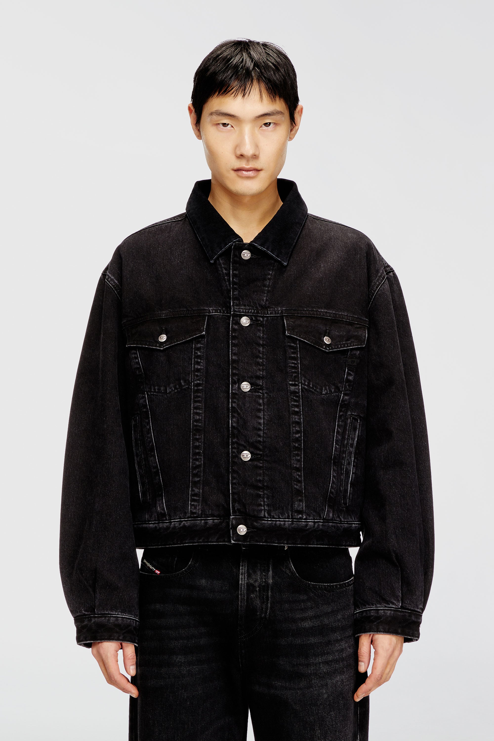 Diesel - D-RANGER-T, Unisex's デニムジャケット in ブラック - 1