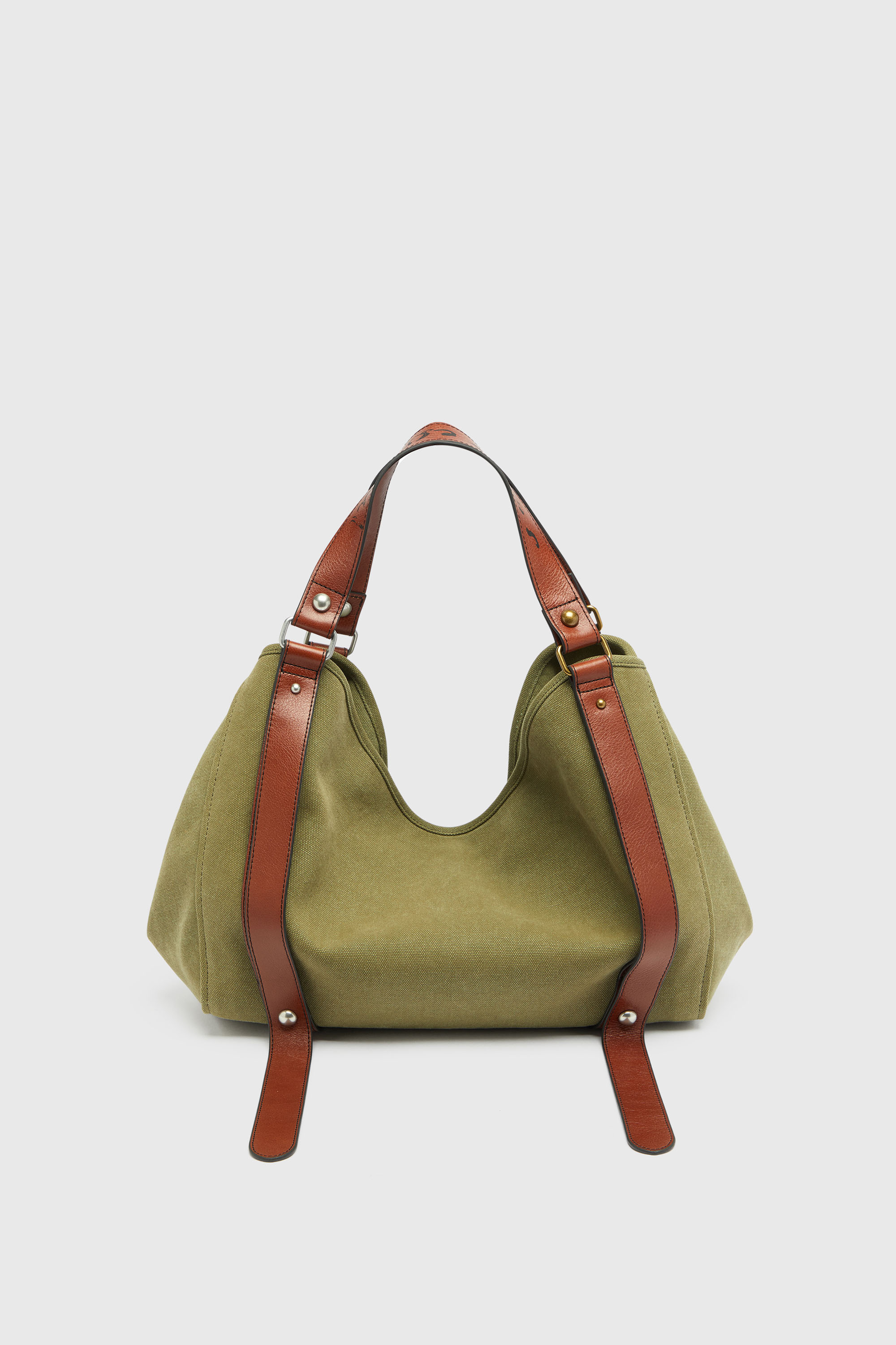 Diesel - D-ONE TOPHANDLE M, Unisex's D-One-Medium top-handle bag in distressed canvas in ミリタリーグリーン - 3