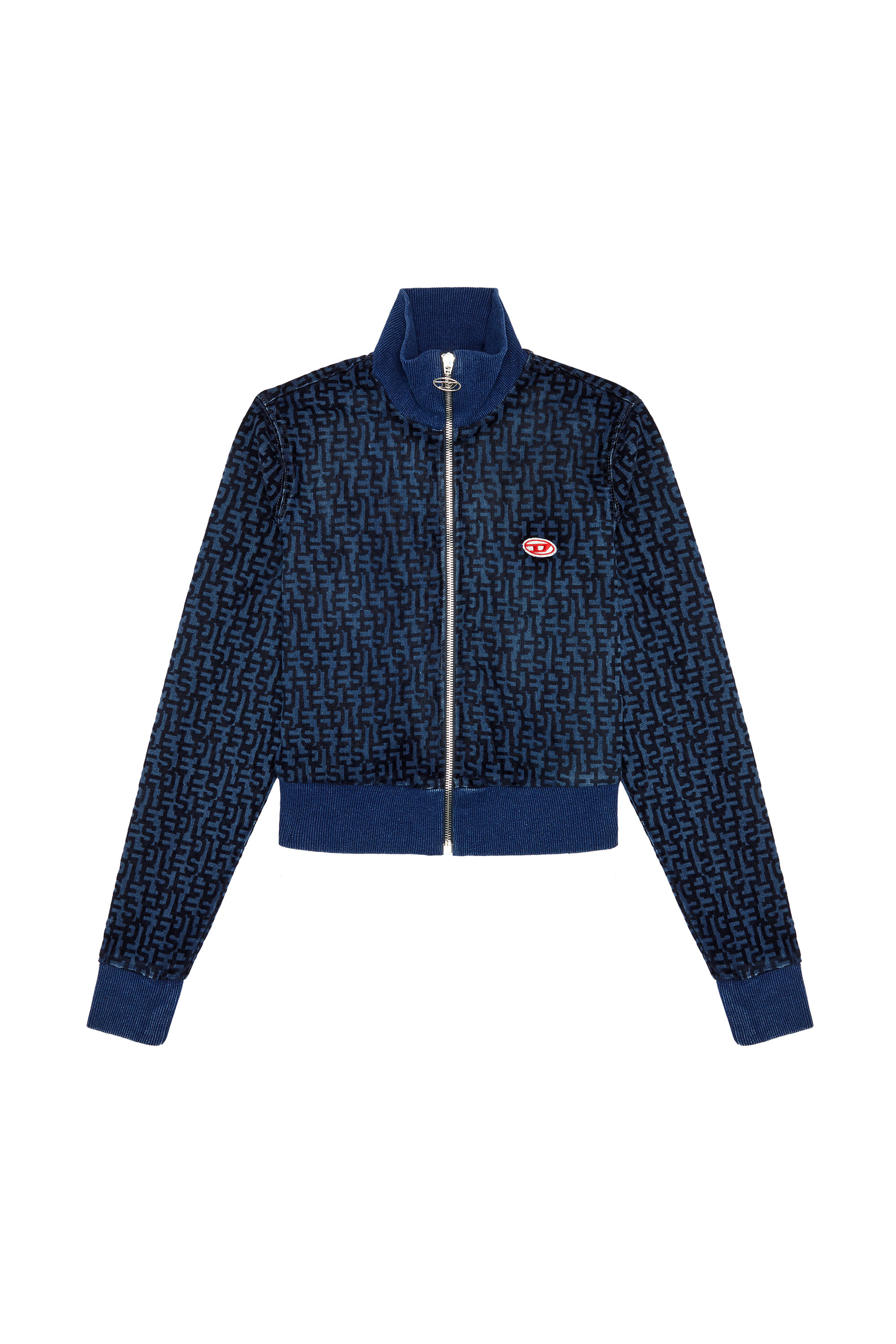 Diesel - D-EMY TRACK DENIM SWEATSHIRT, ダークブルー - Image 1