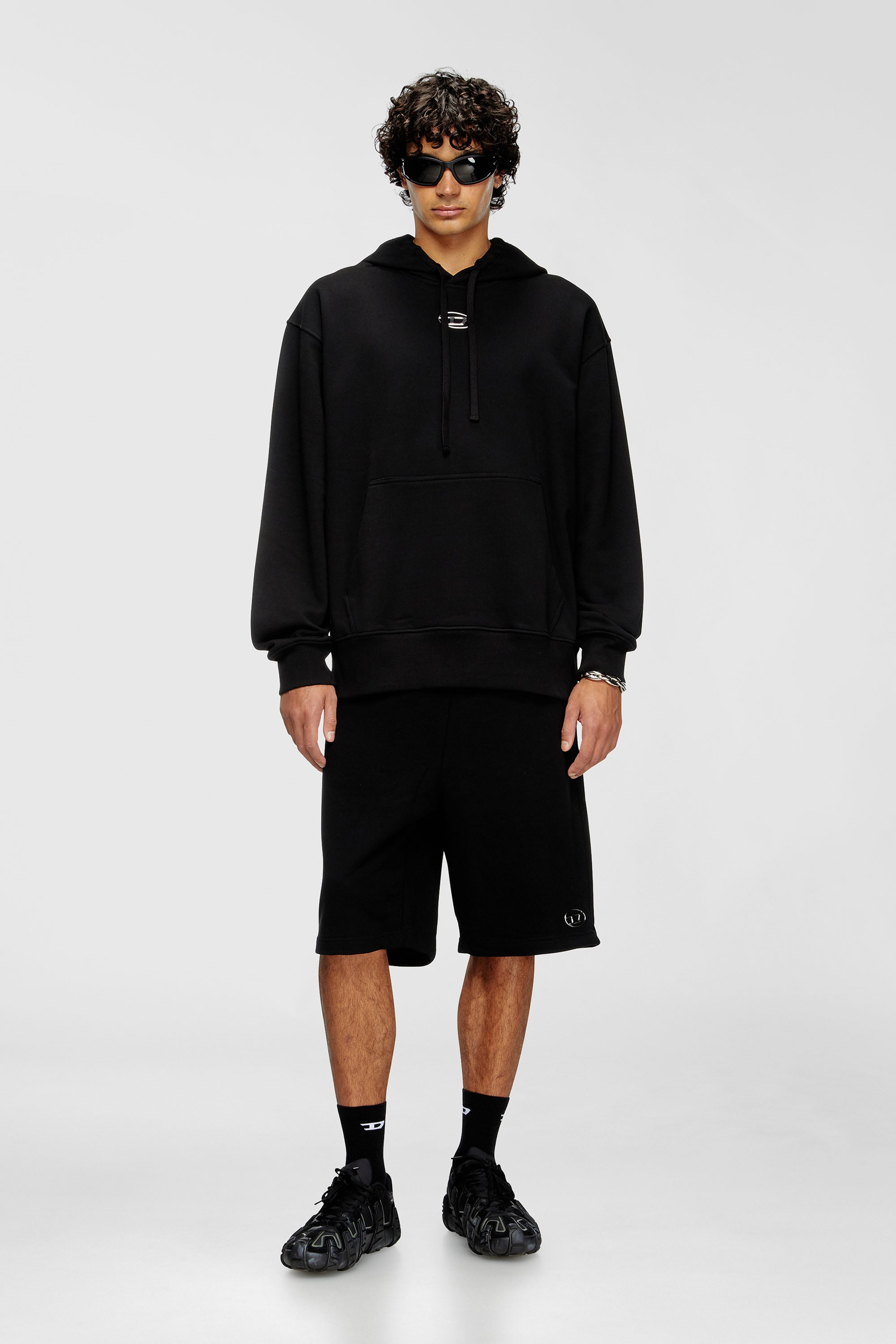Diesel - S-MACS-HOOD-OD, Male's プルオーバーパーカー in ブラック - 2