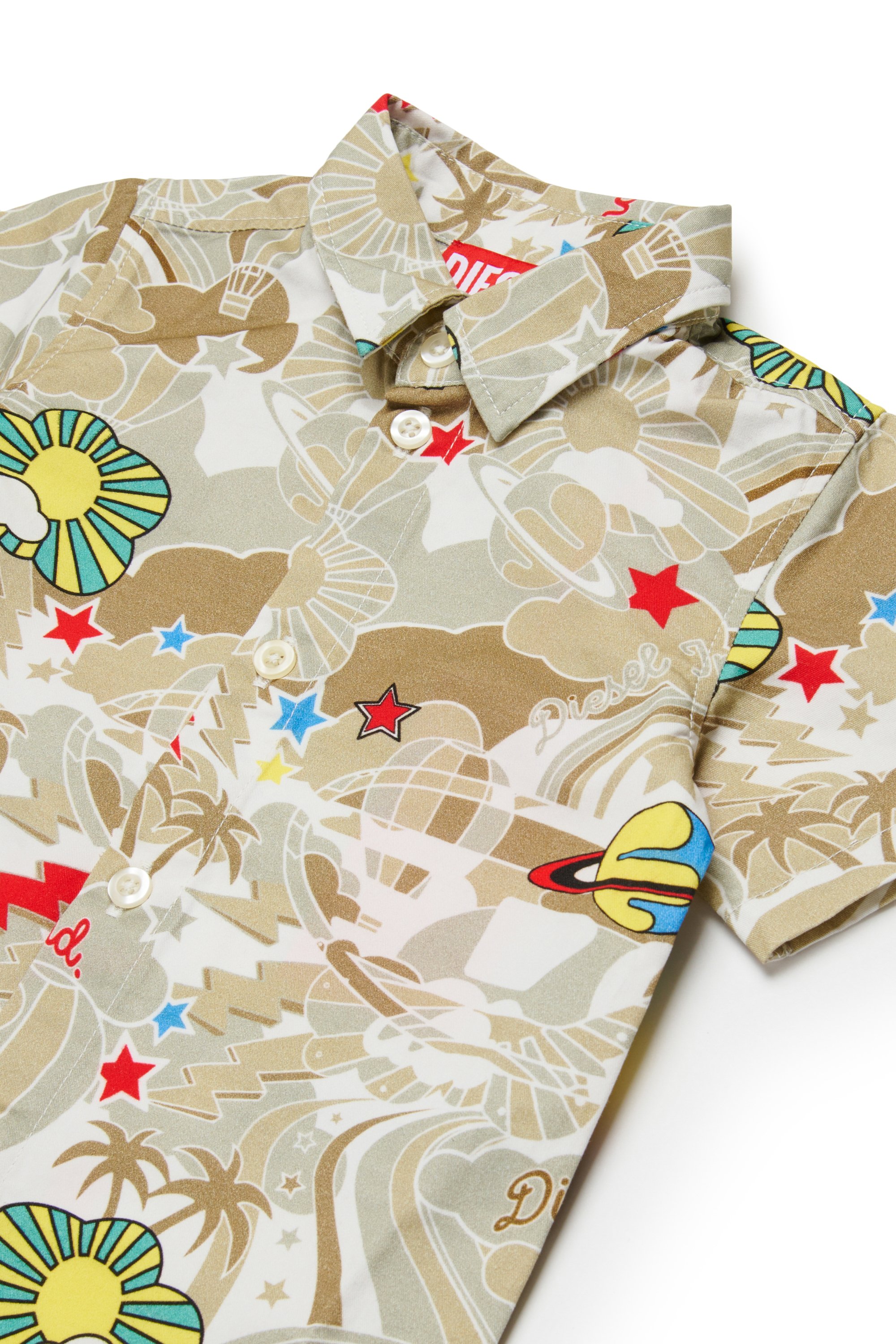 Diesel - CILYB, Male's 半袖シャツ in ライトブラウン - 3