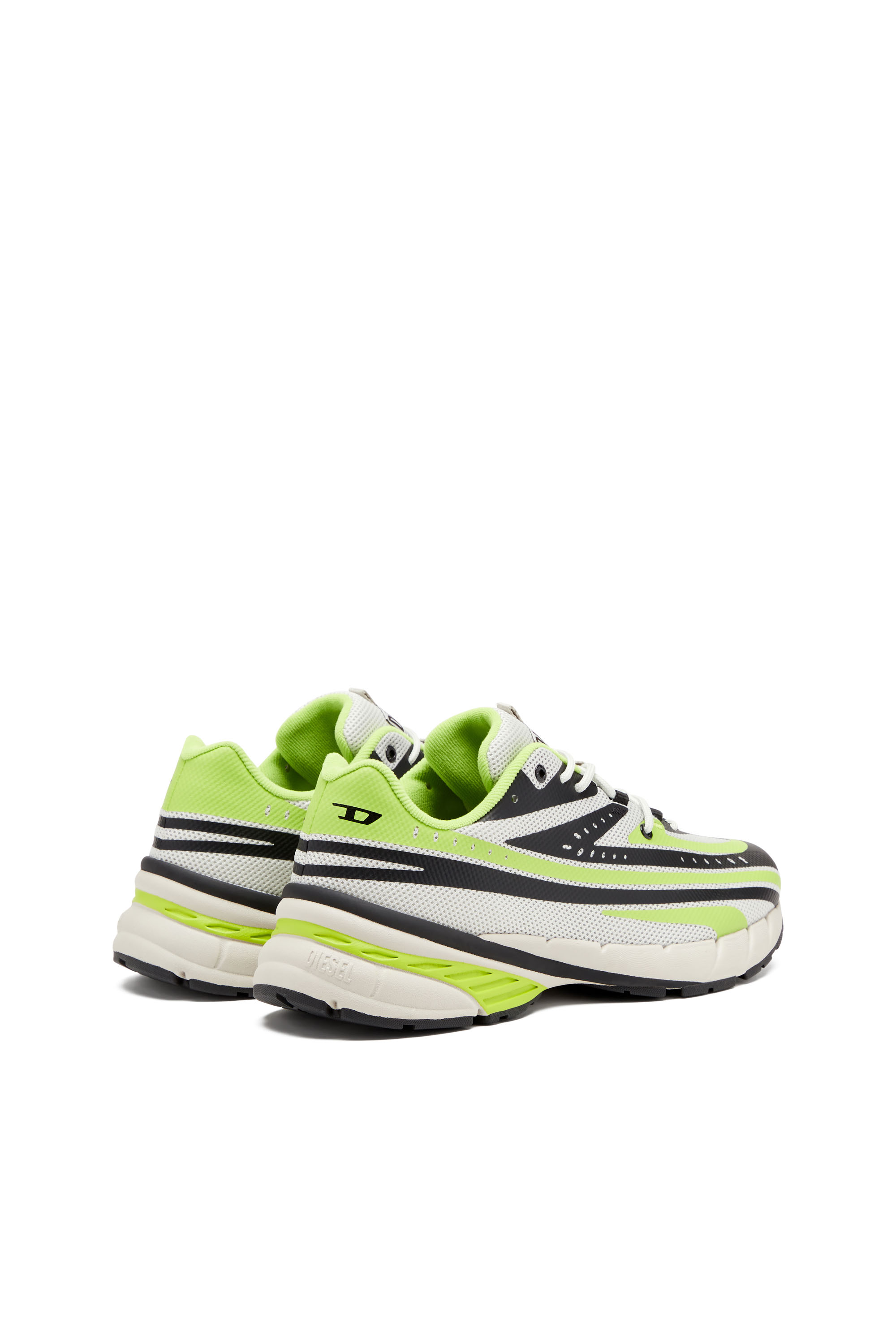 Diesel - D-AIRSPEED LOW, Male's D-Airspeed Low-Striped sneakers in coated mesh in イエロー/ブラック - 3
