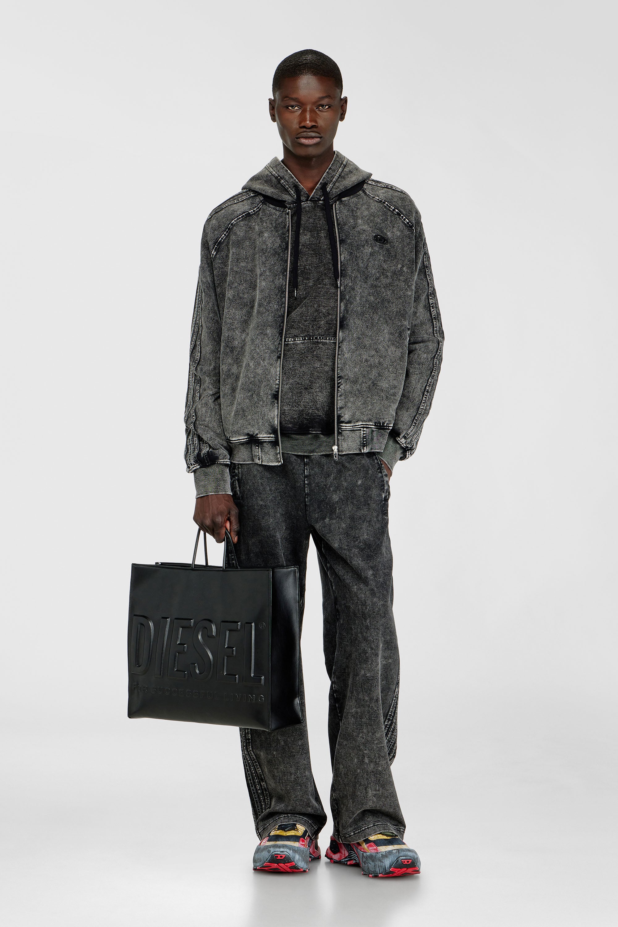 Diesel - DSL 3D SHOPPER EW X, Unisex's ショッパーバッグ クロスボディ in ブラック - 2
