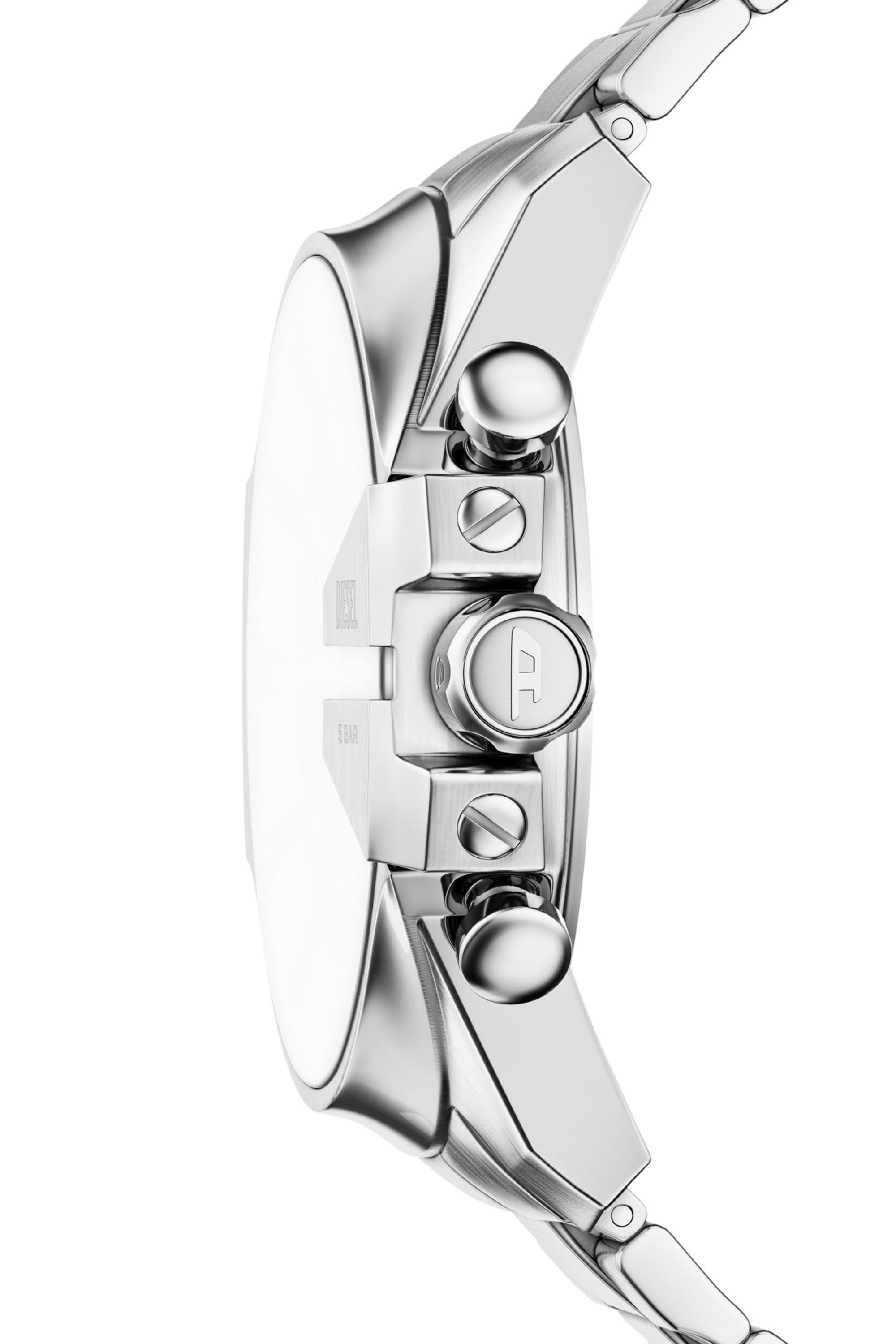 Diesel - DZ4702 WATCH, Male's Mega Chief Slim Chronograph Stainless Steel Watch in シルバー - 3