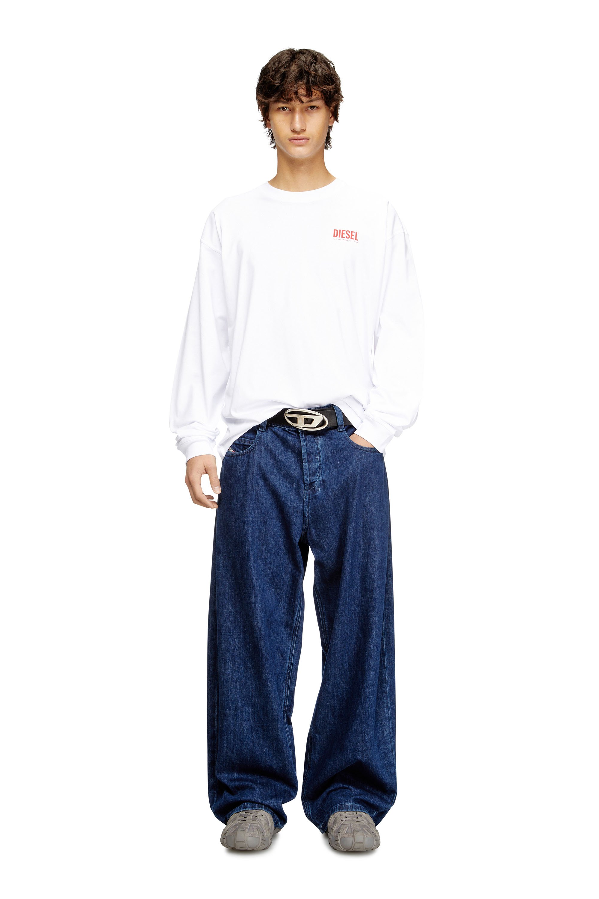 Diesel - T-BOXT-LS-BISK, Male's 長袖Tシャツ in ホワイト - 1