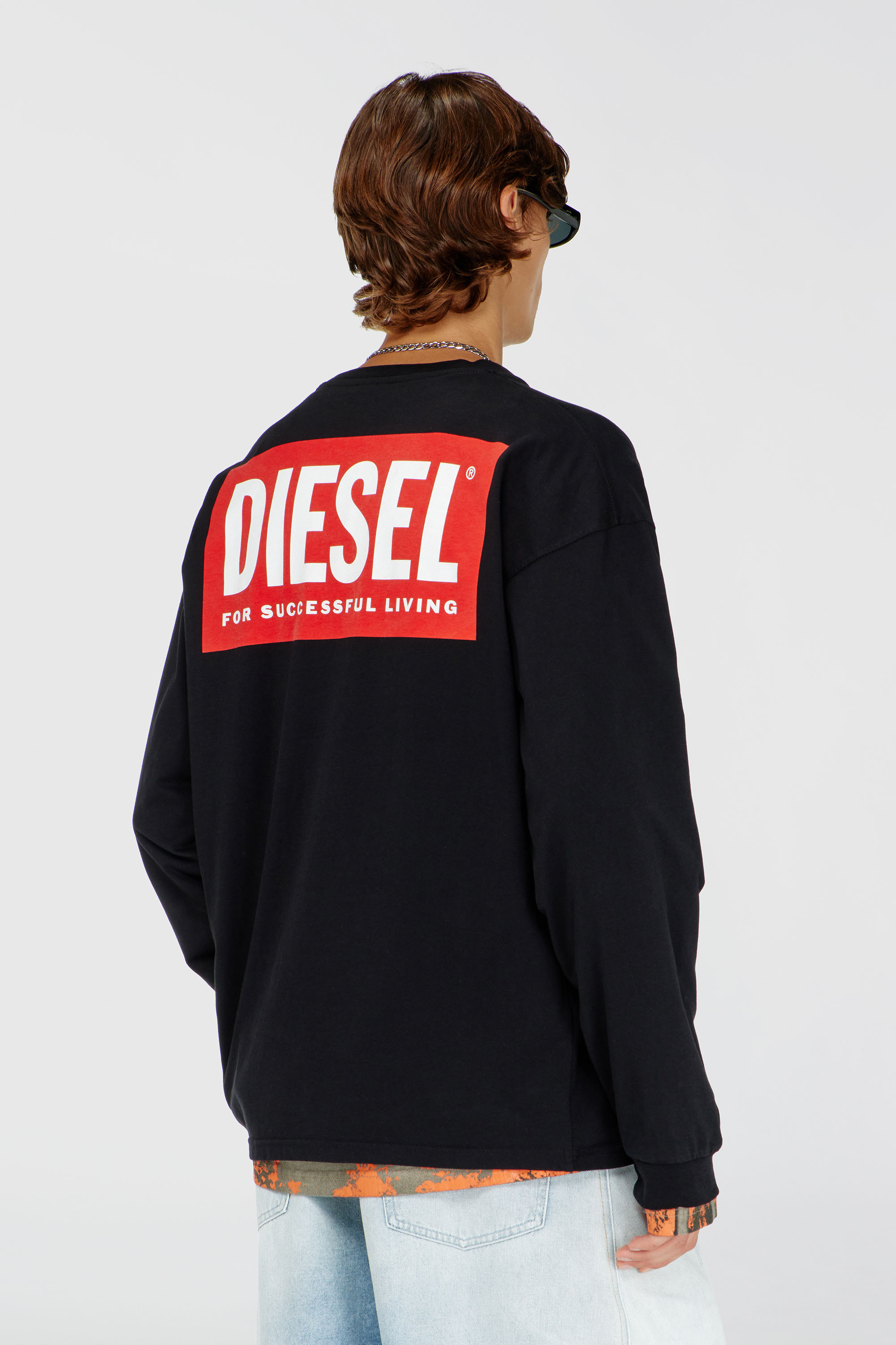 Diesel - T-BOXT-LS-BISK, Male's 長袖Tシャツ in ブラック - 4