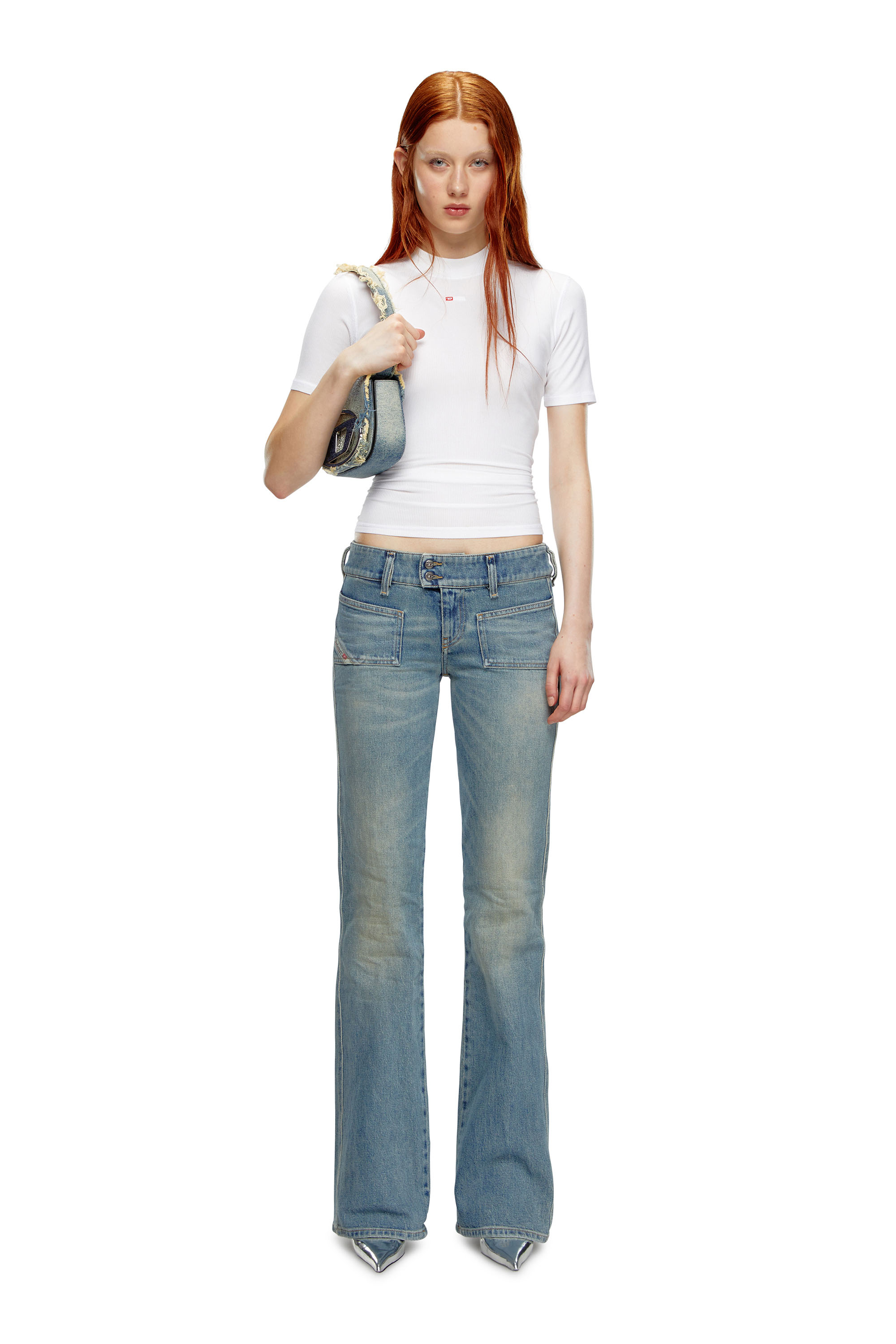 Diesel - Female's Bootcut Jeans D-Hush 09J55, ライトブルー - 1