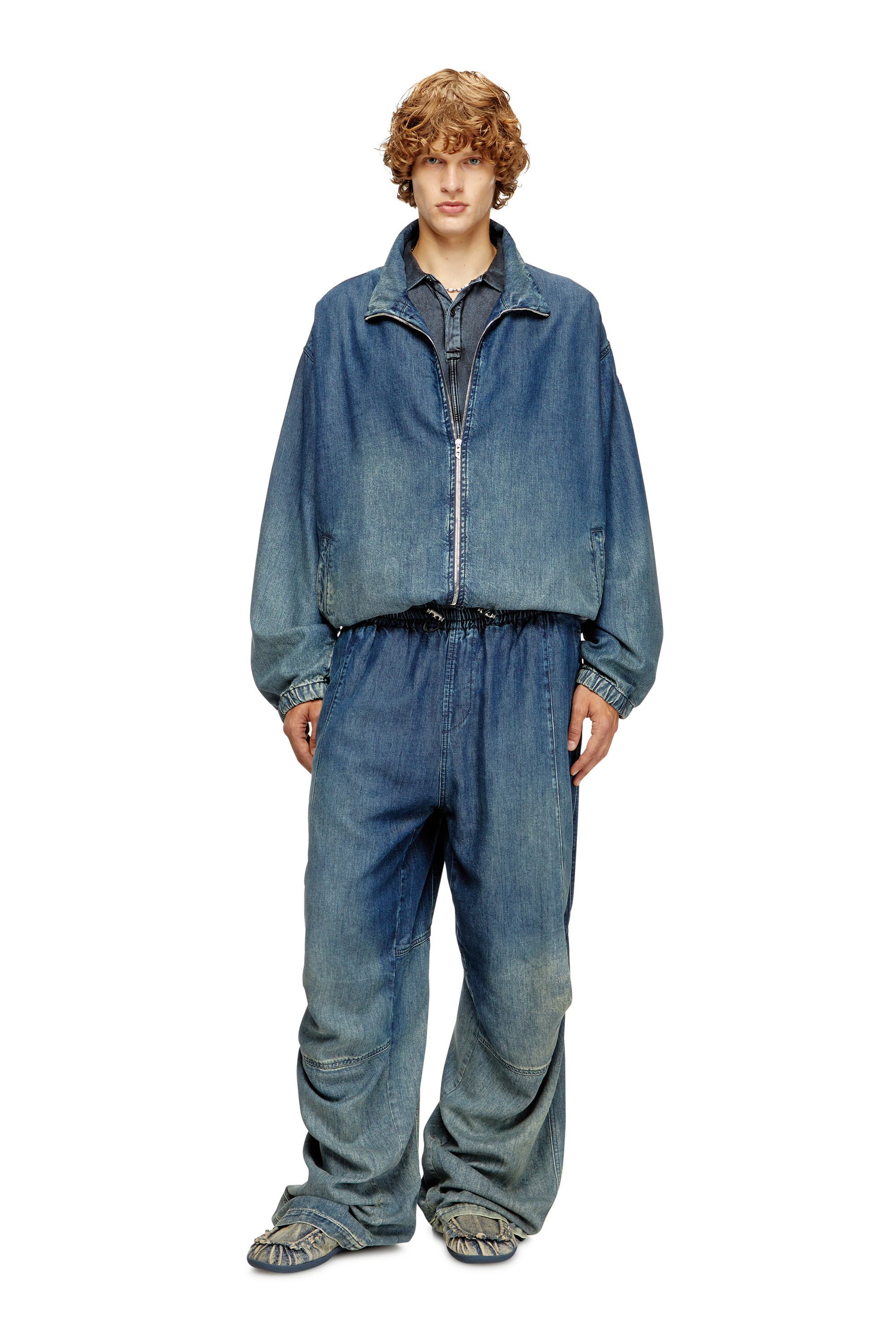 Diesel - Male's Relaxed Jeans D-Pari 068TC, ダークブルー - 1