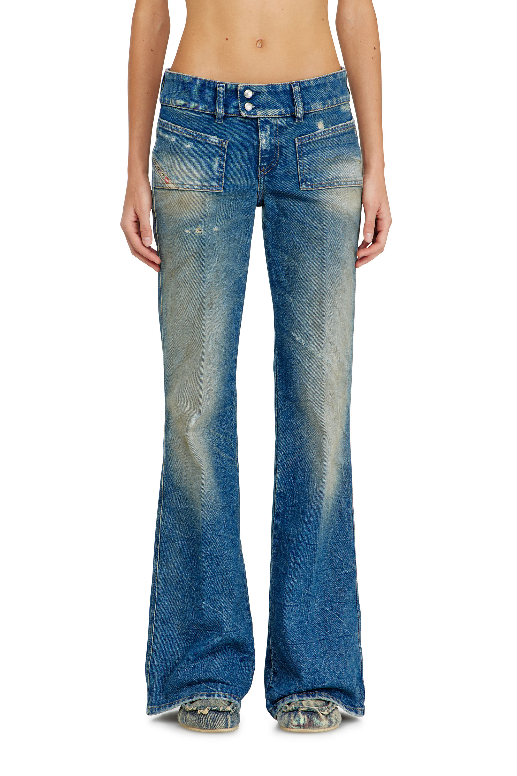 Diesel - Female's Bootcut Jeans D-Hush 09N40, ミディアムブルー - 3