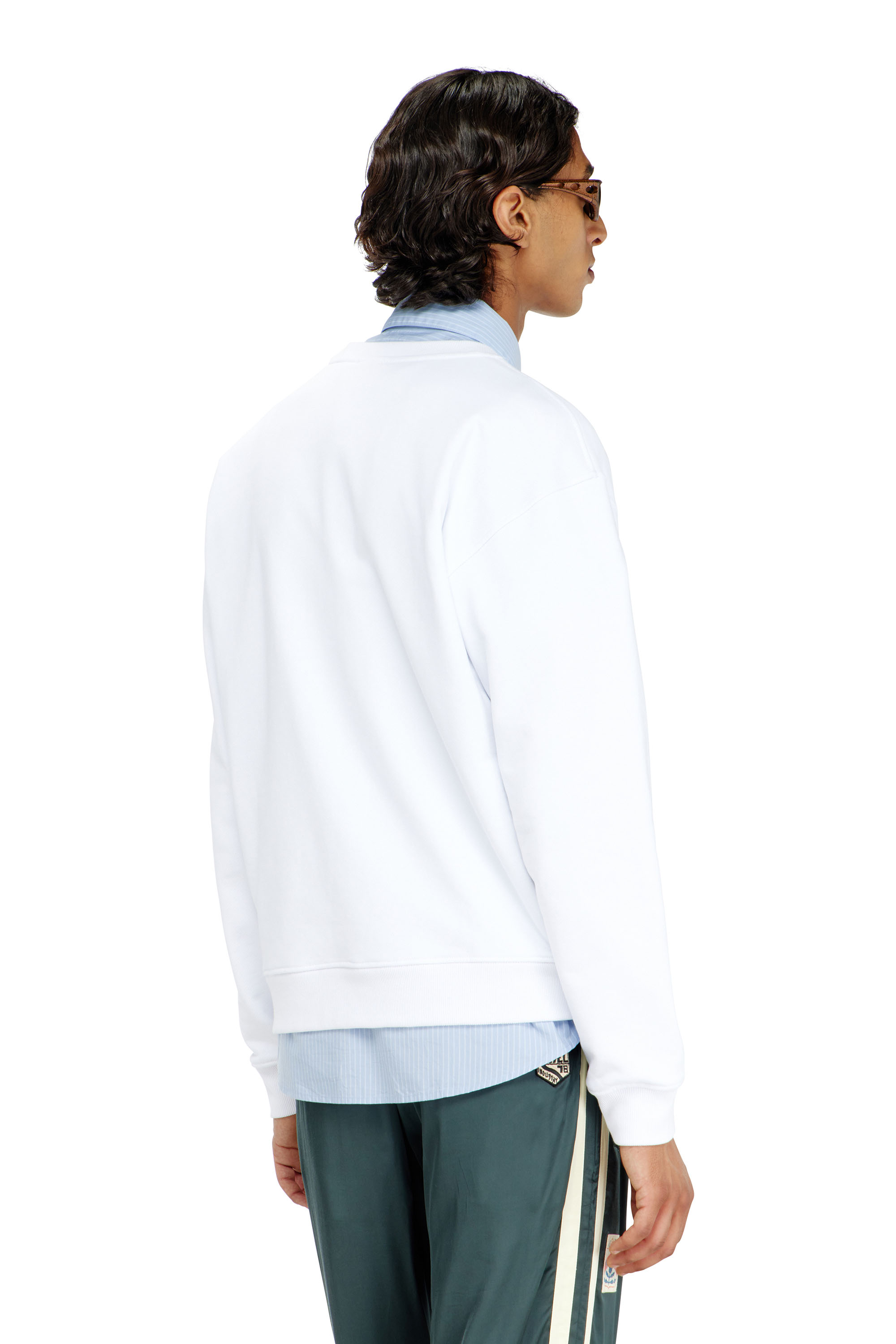 Diesel - S-NORM-AA5, Male's プルオーバースウェット in ホワイト - 4
