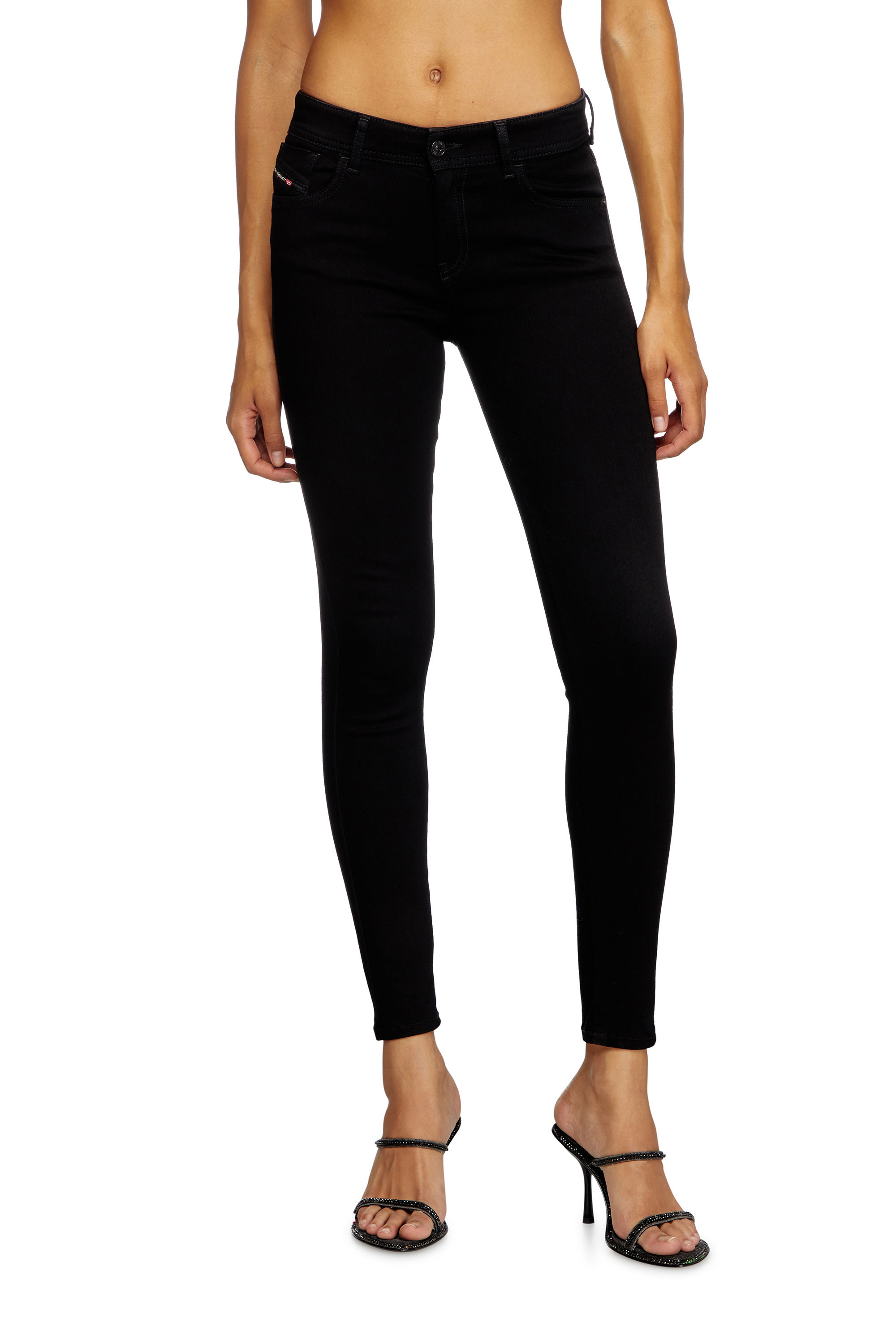 Diesel - Female's Skinny Jeans 2017 Slandy 069EF, ブラック/ダークグレー - 3