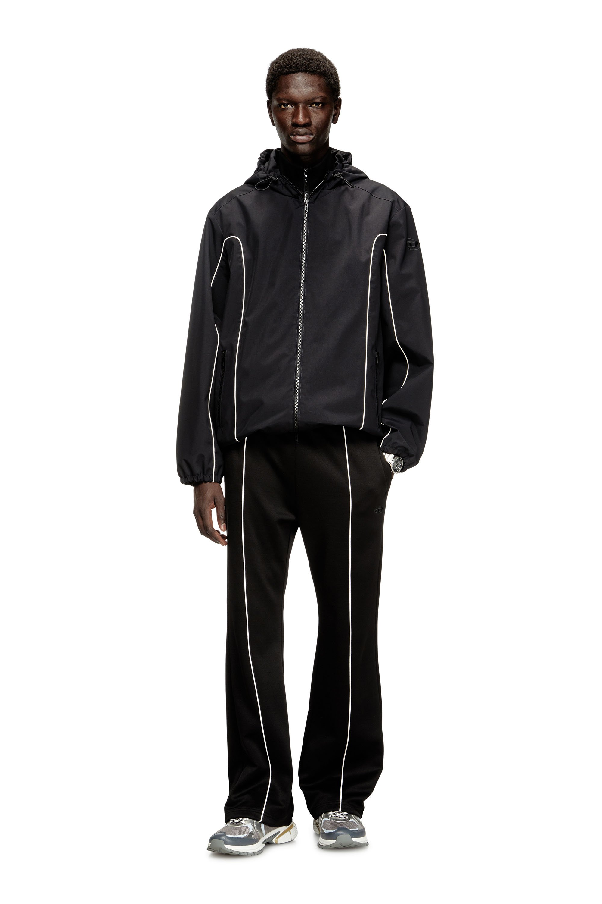 Diesel - J-HIVES-WRD, Male's フード付きジャケット in ブラック - 2