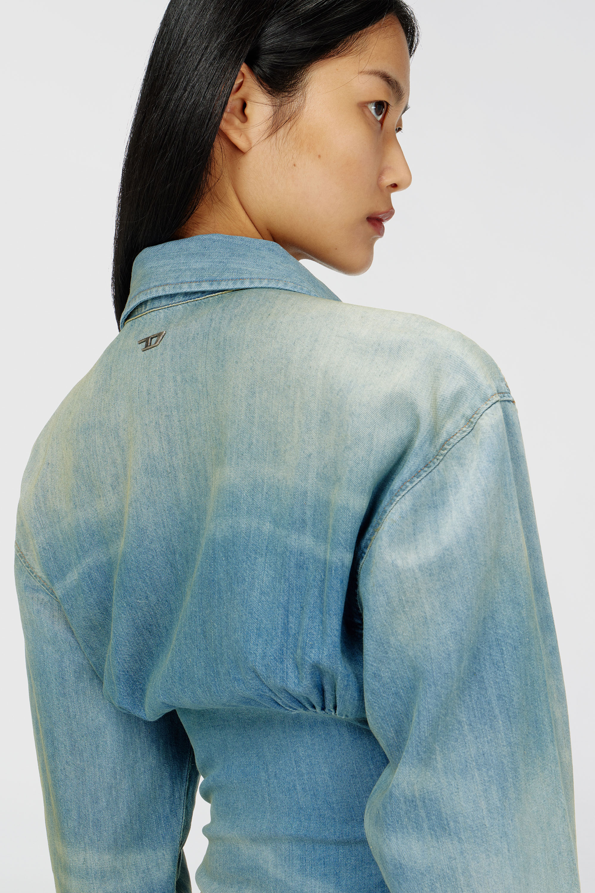 Diesel - DE-VIOLIM-S, Female's デニムドレス in ライトブルー - 5