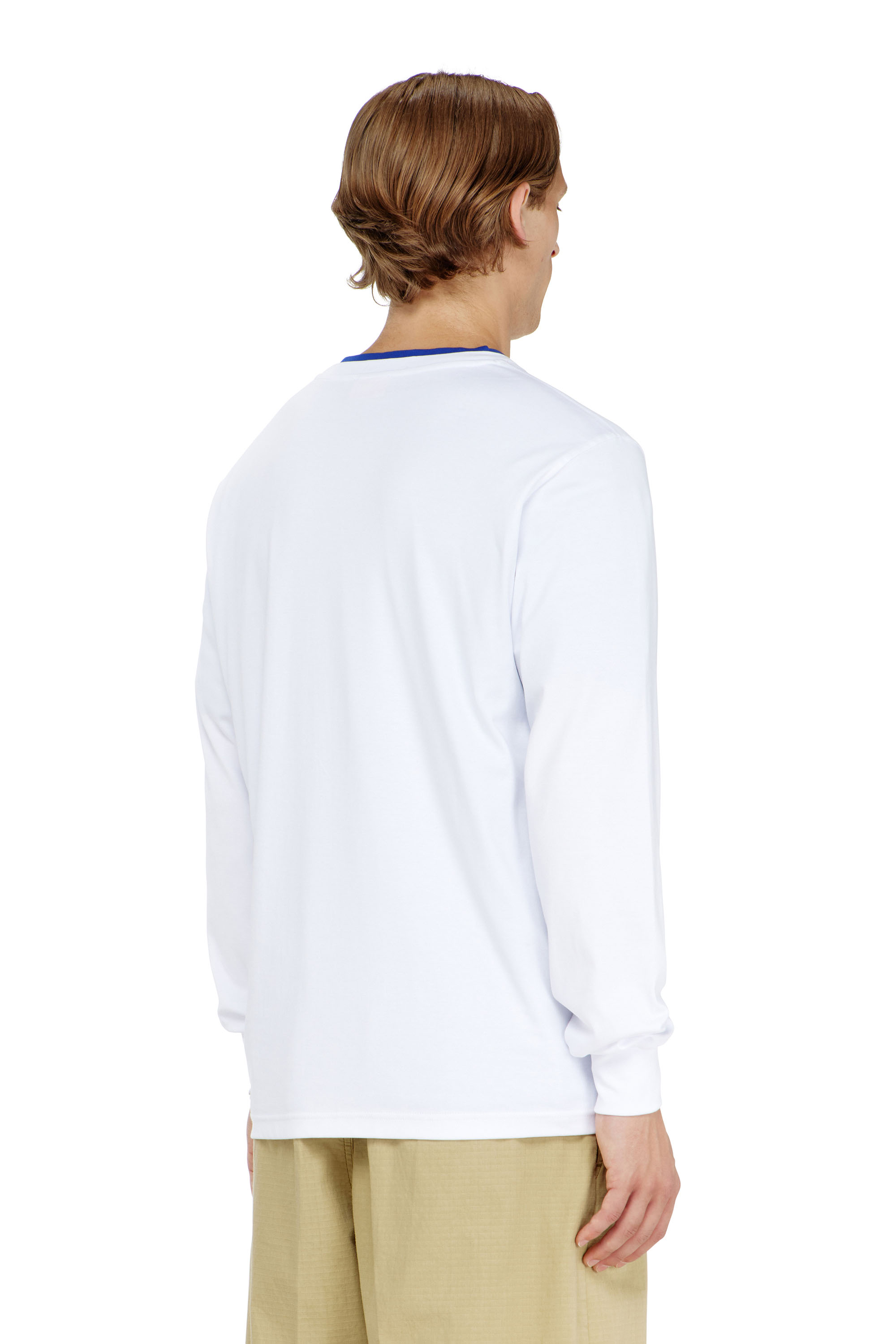 Diesel - T-ADJUST-LS-MET, Male's 長袖Tシャツ in ホワイト - 4