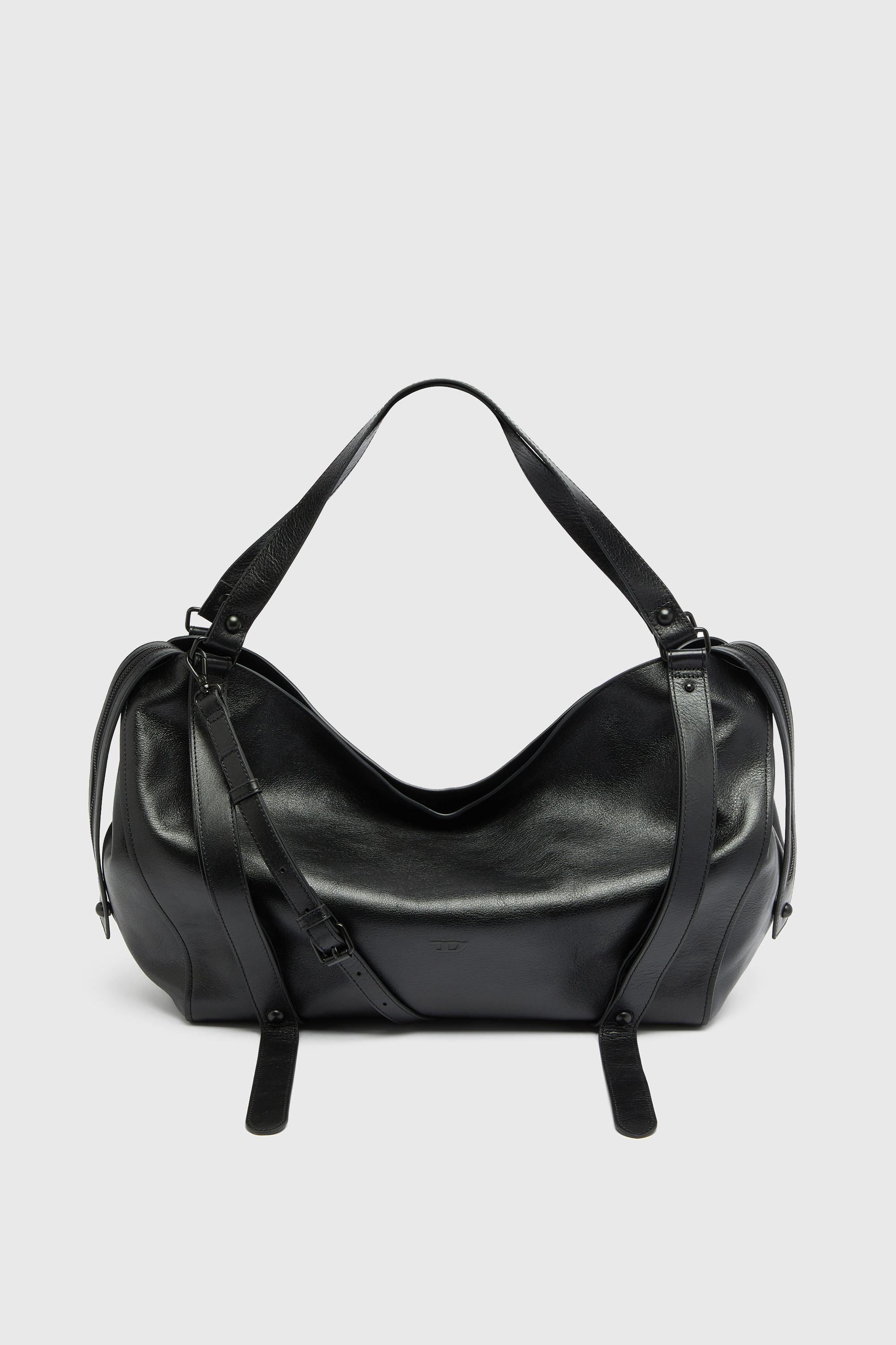Diesel - D-ONE TOPHANDLE L, Unisex's D-One-Large top-handle bag in leather in ブラック - 2
