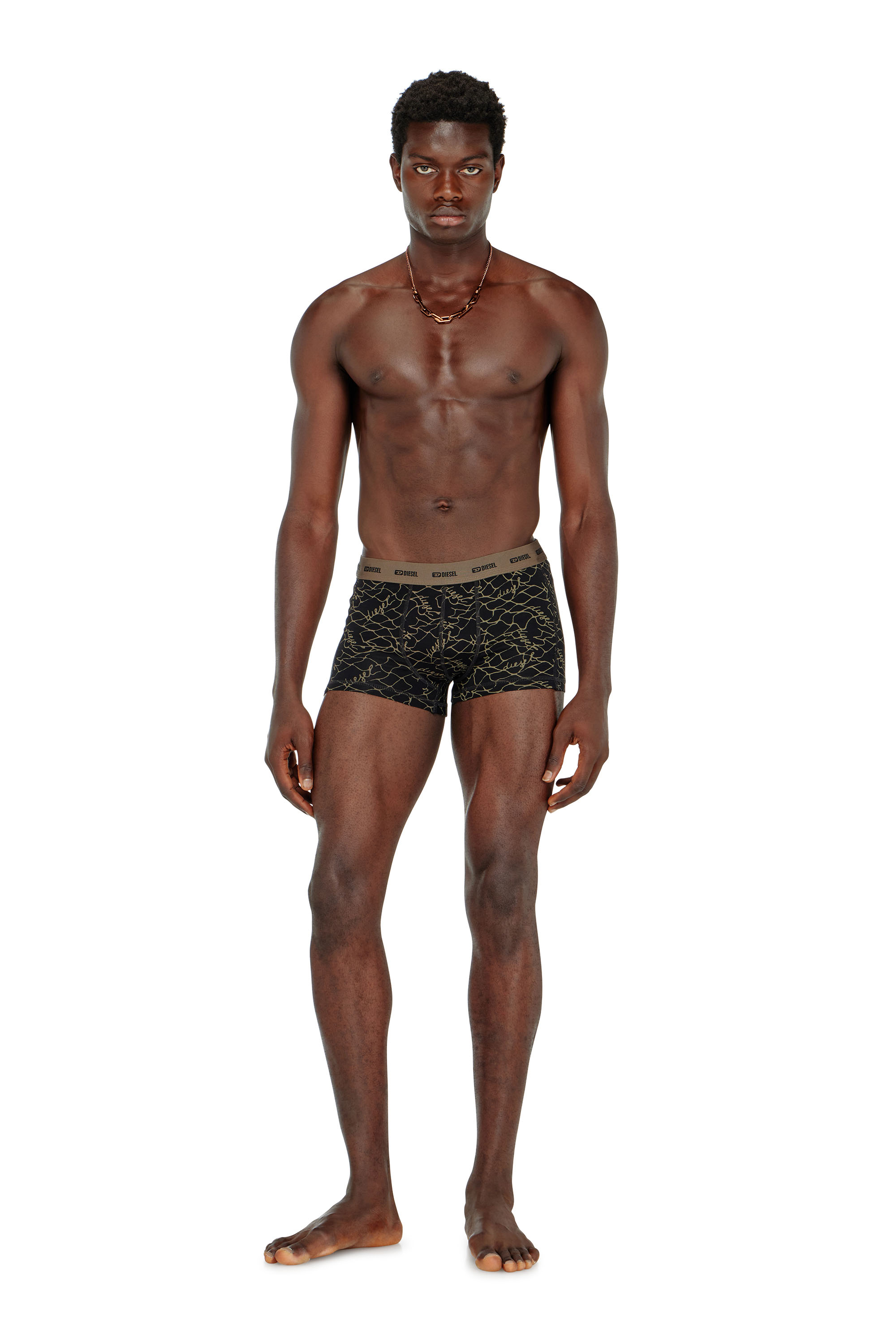 Diesel - DAMIEN-UTLT-3PACK, Male's ボクサーパンツ 3枚パック in ブラック/ベージュ - 1
