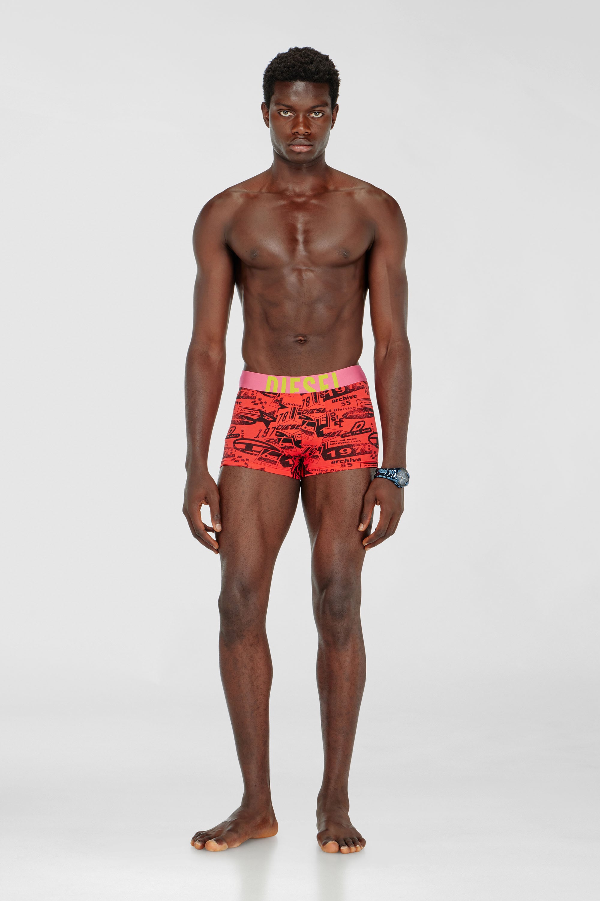 Diesel - DAMIEN-D-POP-40, Male's ボクサーパンツ in レッド - 1