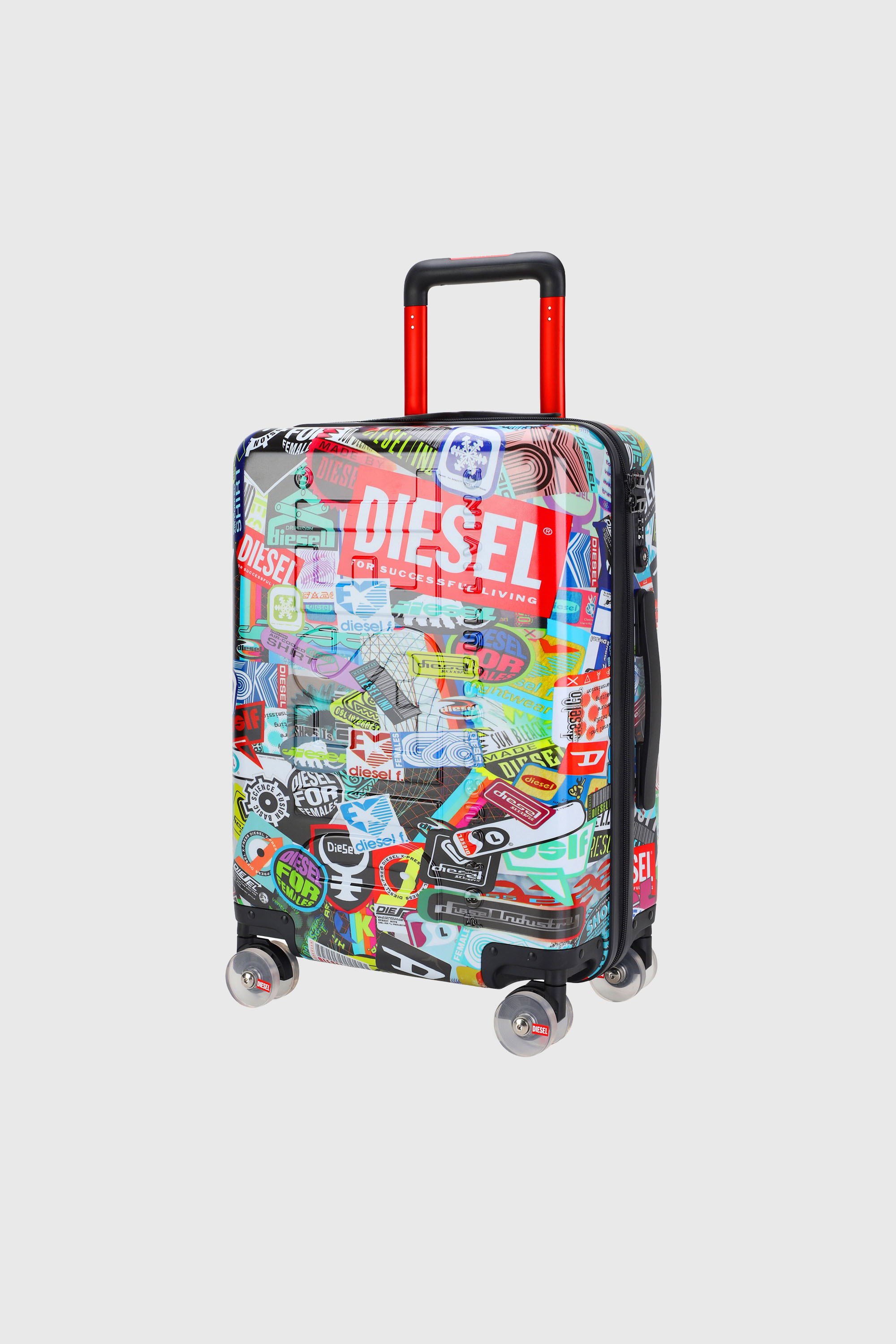 Diesel - DIESEL PC PRINTED TROLLEY-STICKERS- DSL0, Unisex's Sticker style suitcase size S in マルチカラー - 5