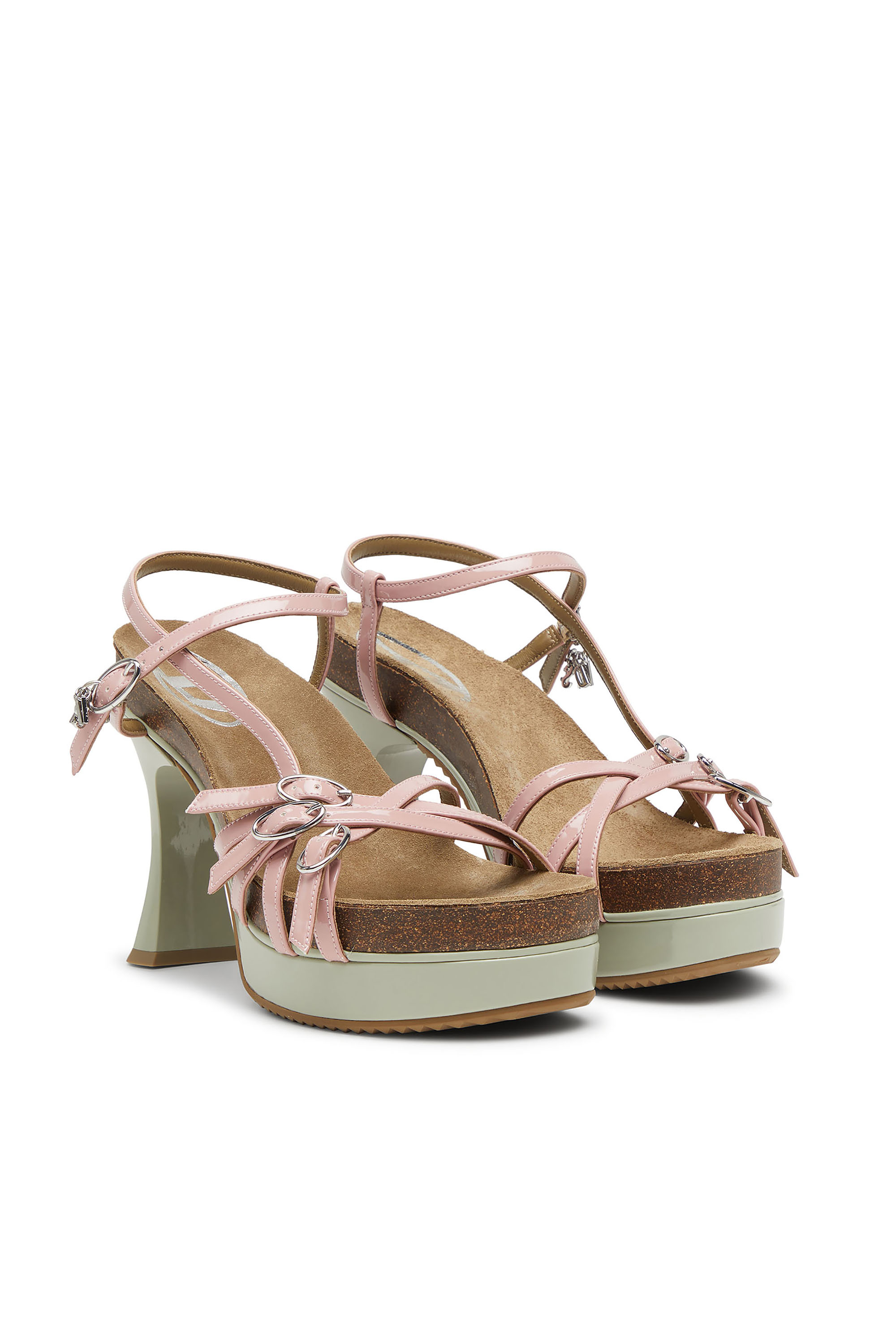 Diesel - D-WOODSTOCK 105 SANDAL, Female's サンダル in ピンク/ホワイト - 2