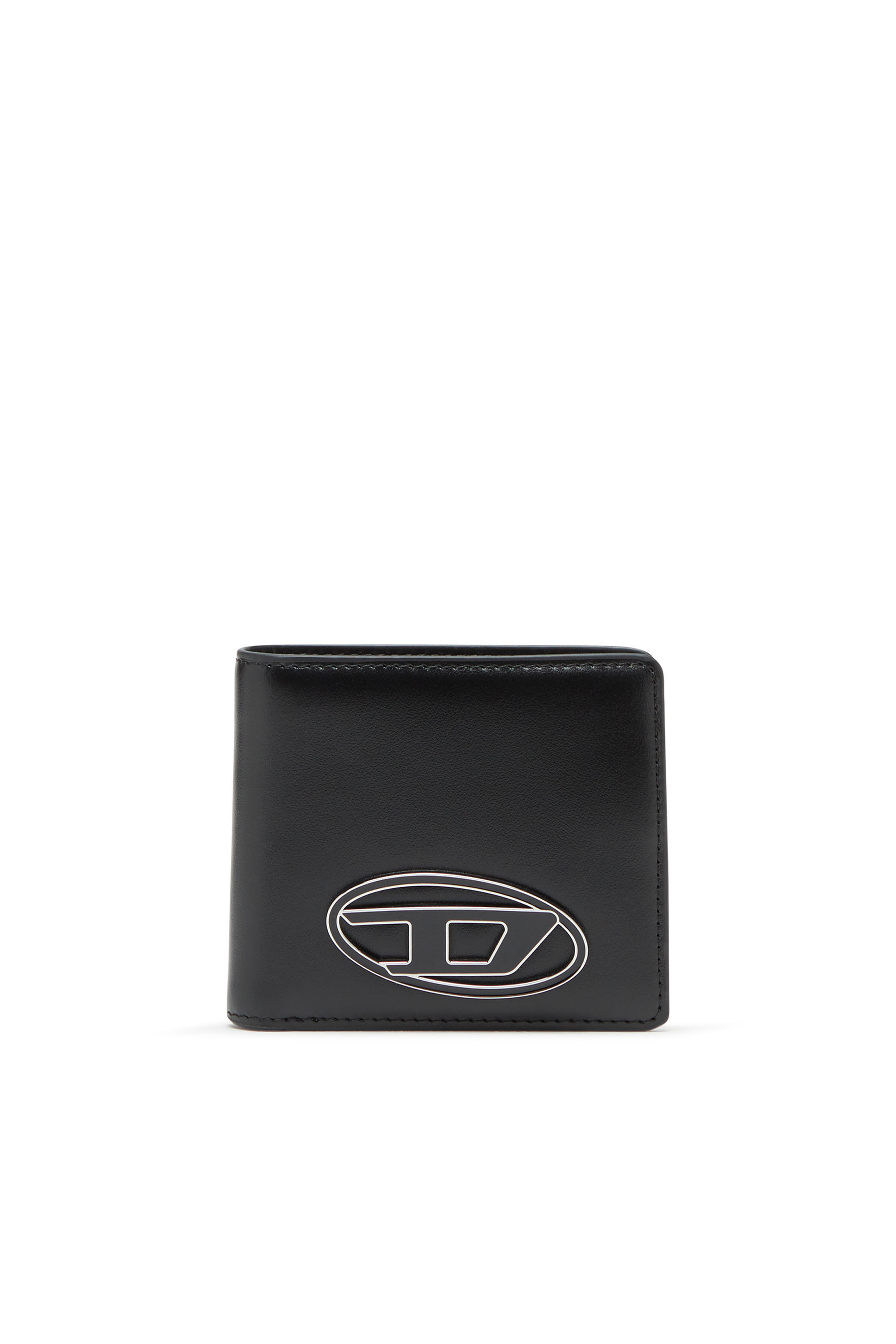 Diesel - 1DR BI FOLD COIN S 3D, Male's Leather bi-fold wallet in ブラック - 1