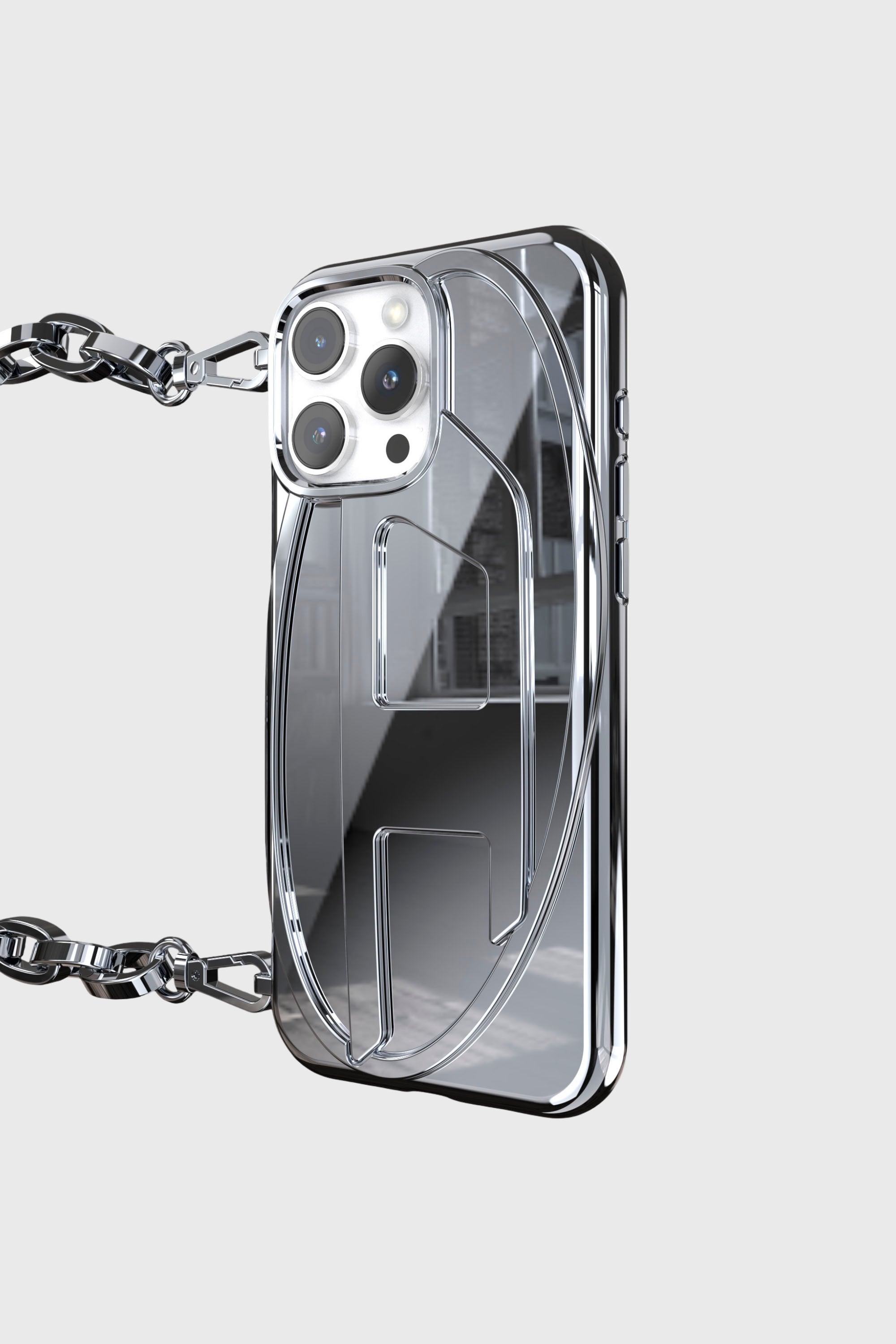 Diesel - 60260 MOULDED CASE, Unisex's Oval D Chain Case iPhone 16 Pro Max in ブラック - 1