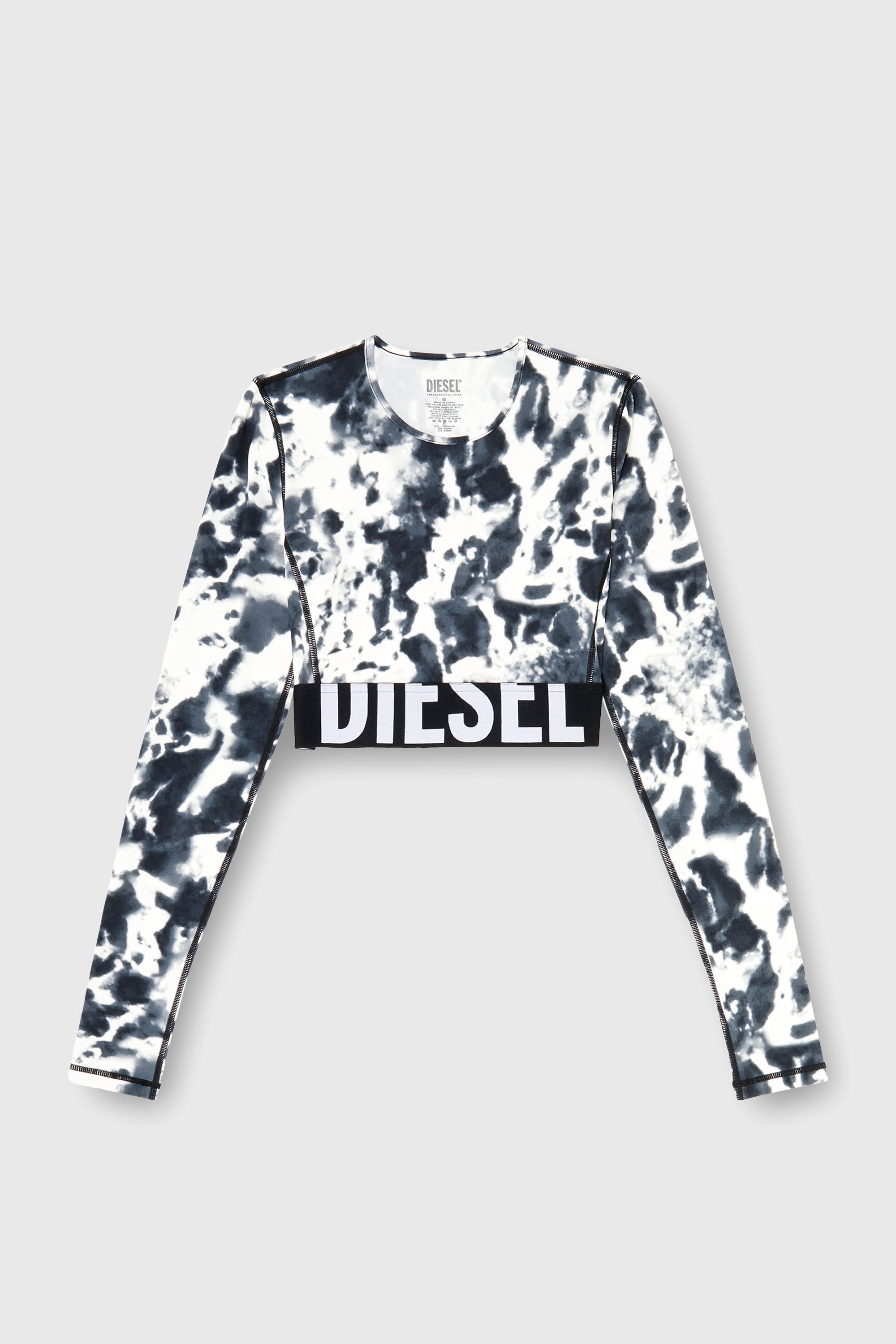 Diesel - MELISSA-D-POP, Female's 長袖トップ in ブラック/ホワイト - 2
