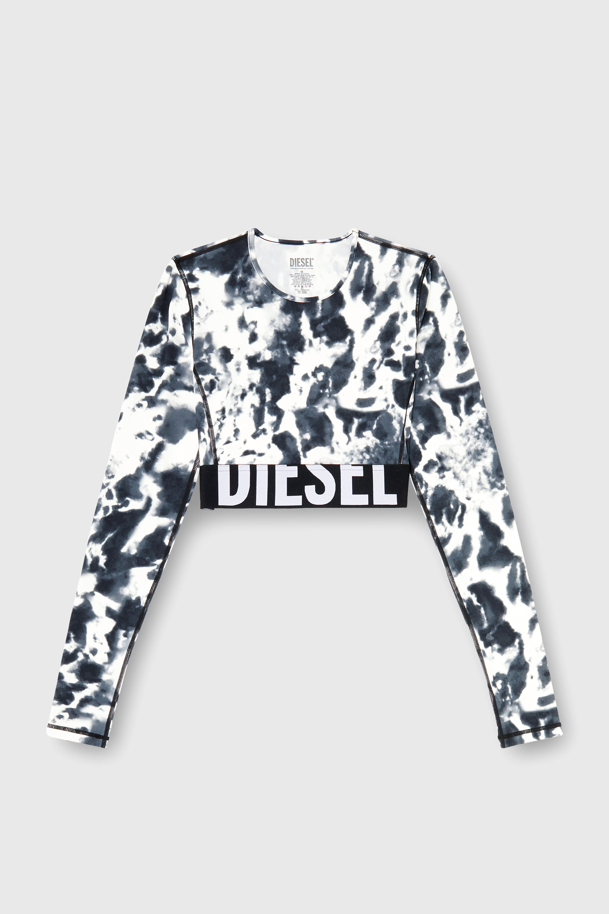 Diesel - MELISSA-D-POP, Female's 長袖トップ in ブラック/ホワイト - 2