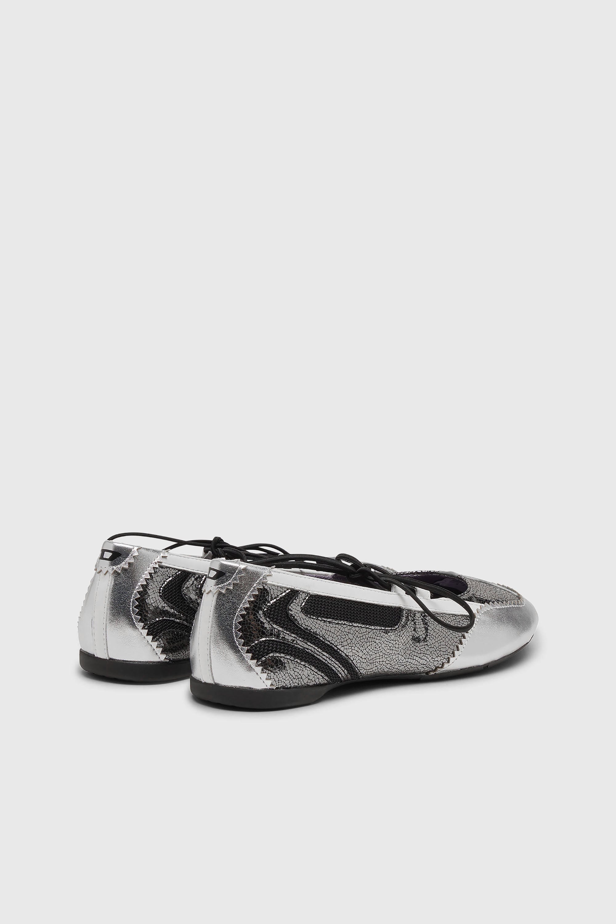 Diesel - D-MILE BALLERINA LACE UP W, Female's レースアップスニーカー in シルバー/ブラック - 3