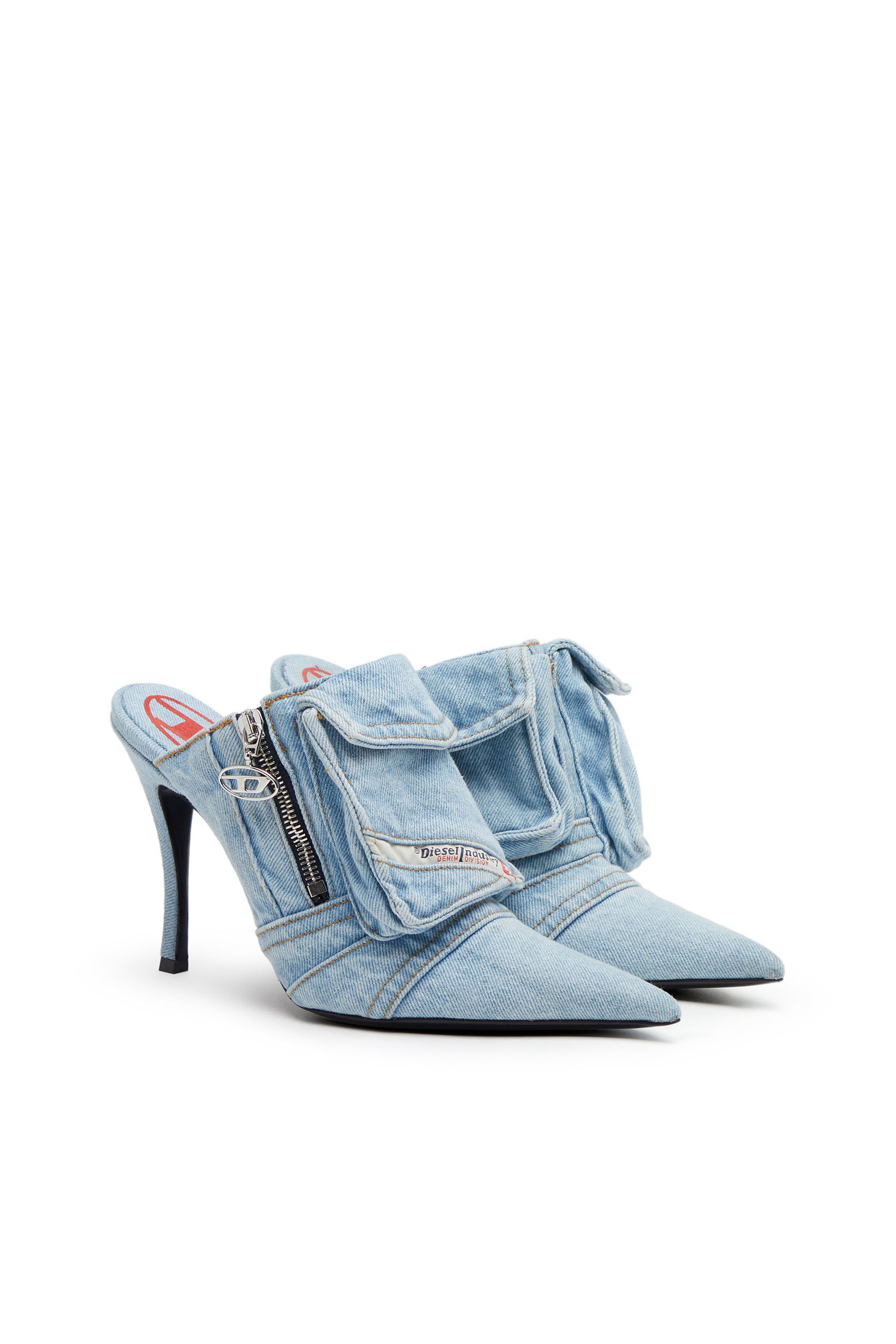 Diesel - D-VENUS POCKET ML, Female's デニムミュール in ライトブルー - 2