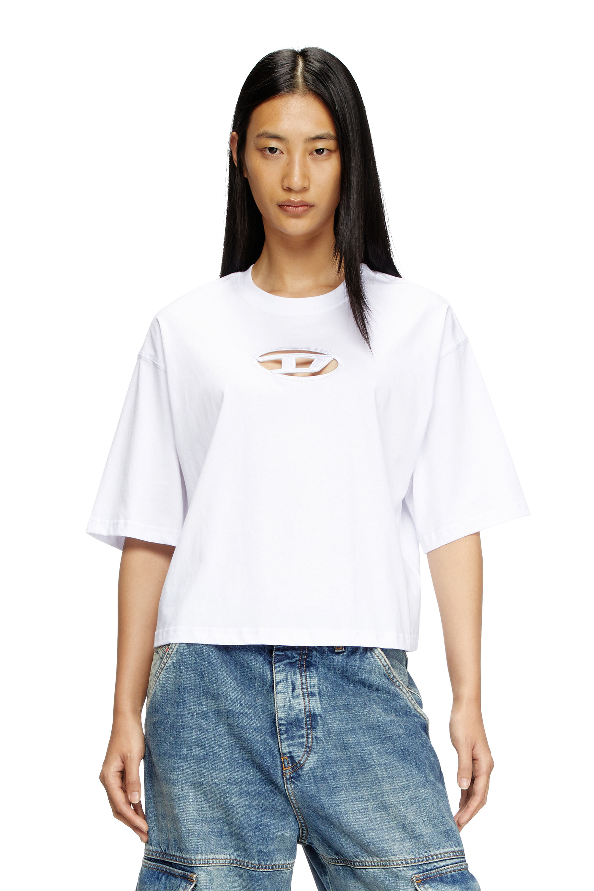 T-ANGIE｜ウィメンズ｜ロゴTシャツ ｜ホワイト｜ディーゼル（DIESEL 