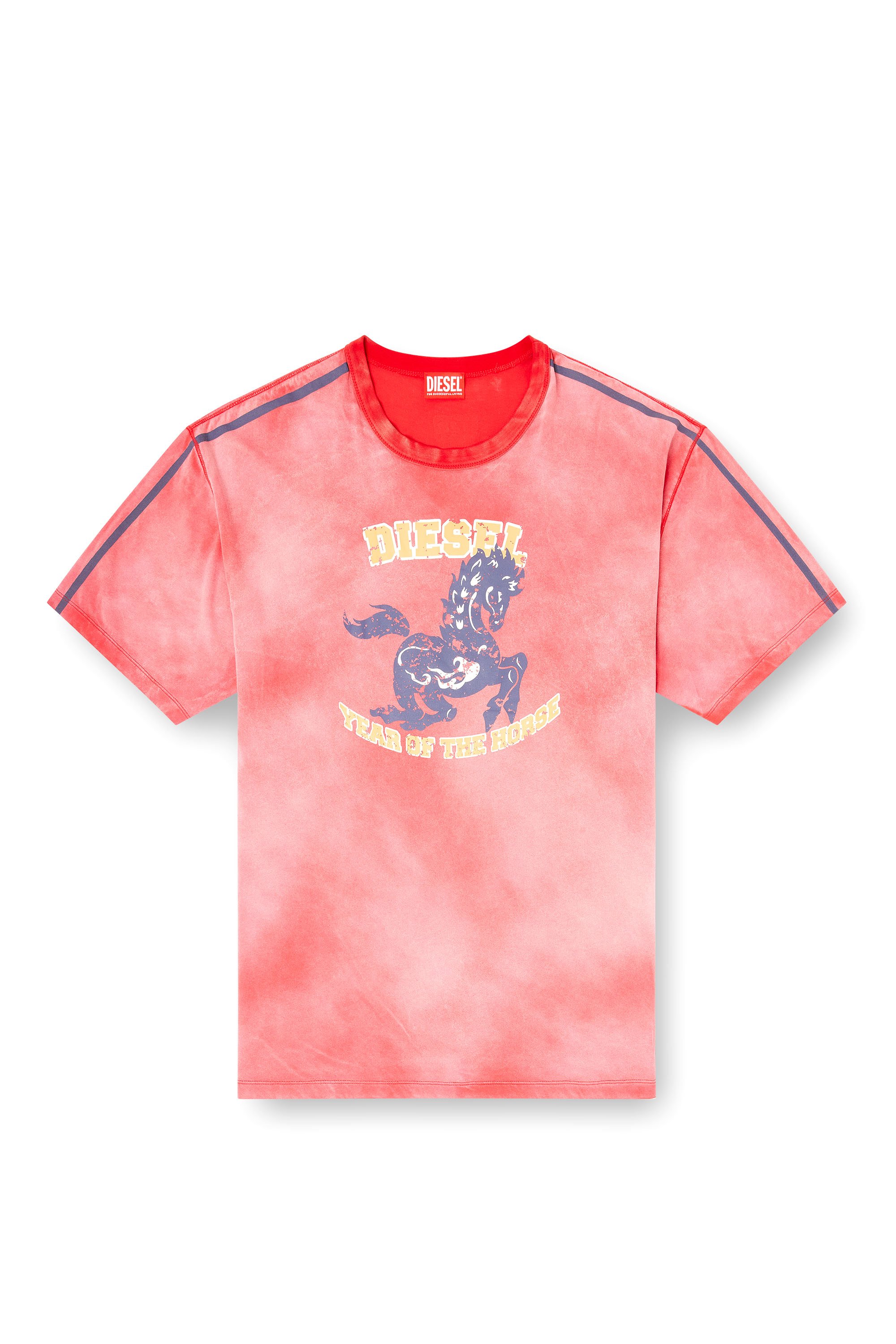 Diesel - CL-T-BOXT-HORSE, Male's Cotton T-shirt with horse graphic print in レッド - 1