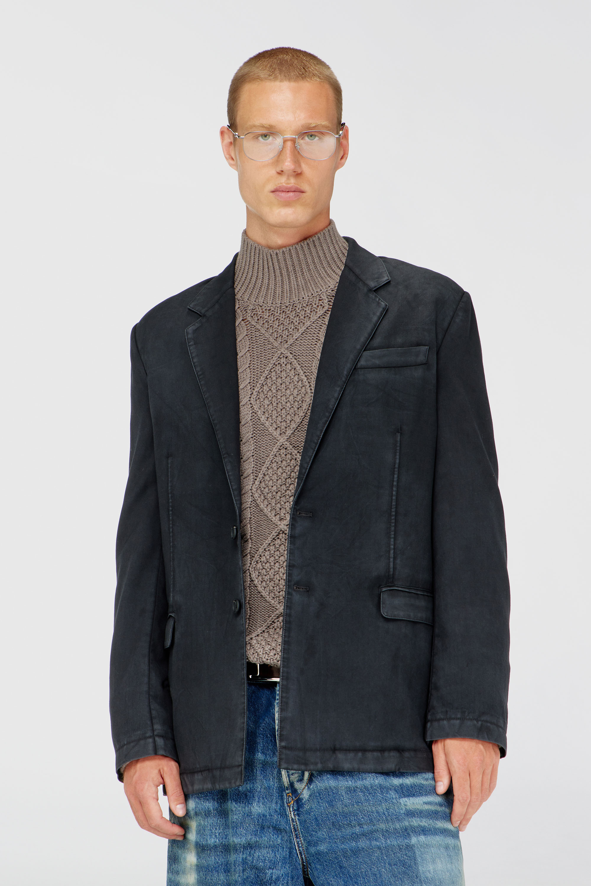 Diesel - J-CREED-AECB, Male's ジャケット in ブラック - 1