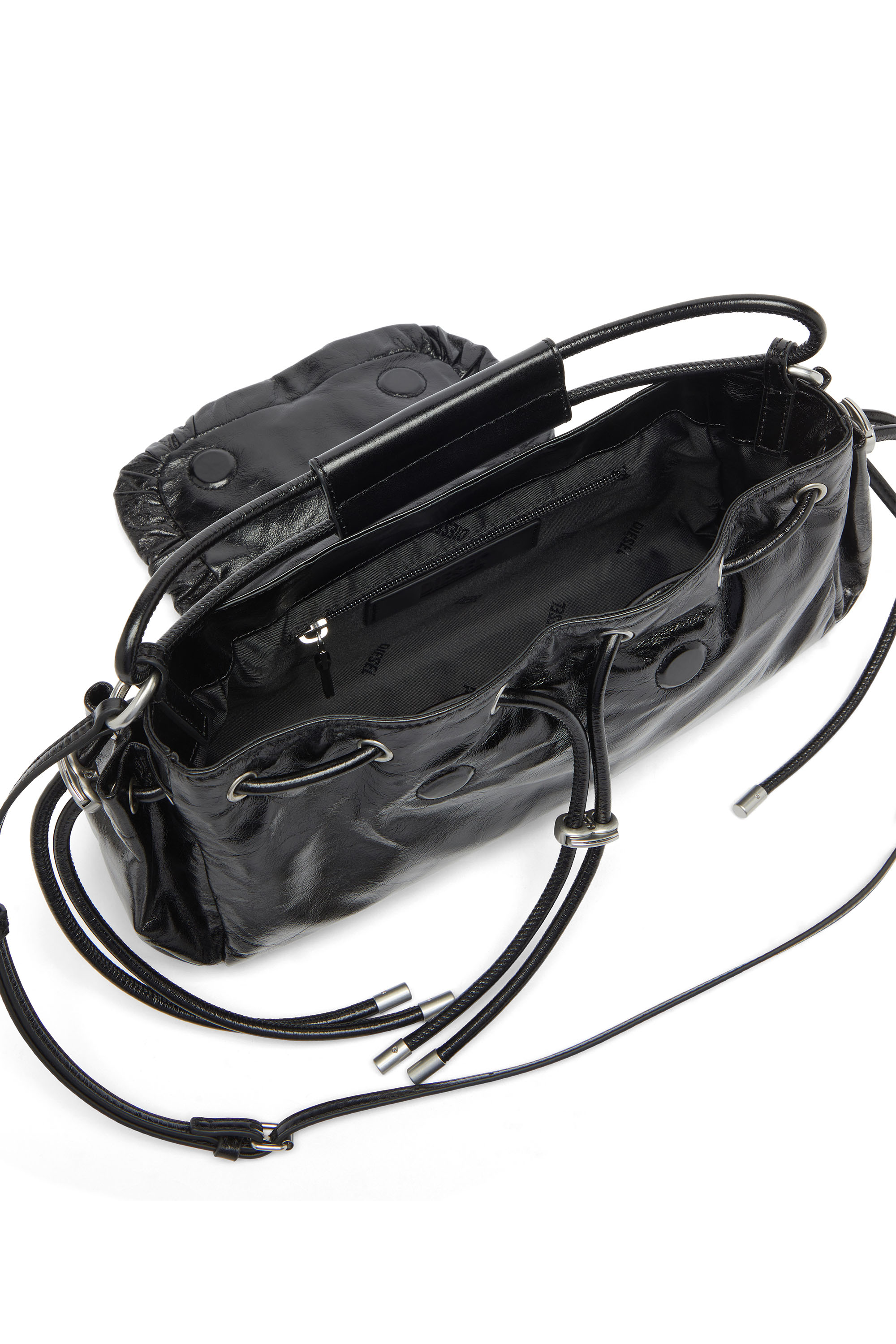 Diesel - SCRUNCH-D TOP HANDLE, Female's トップハンドルバッグ in ブラック - 3