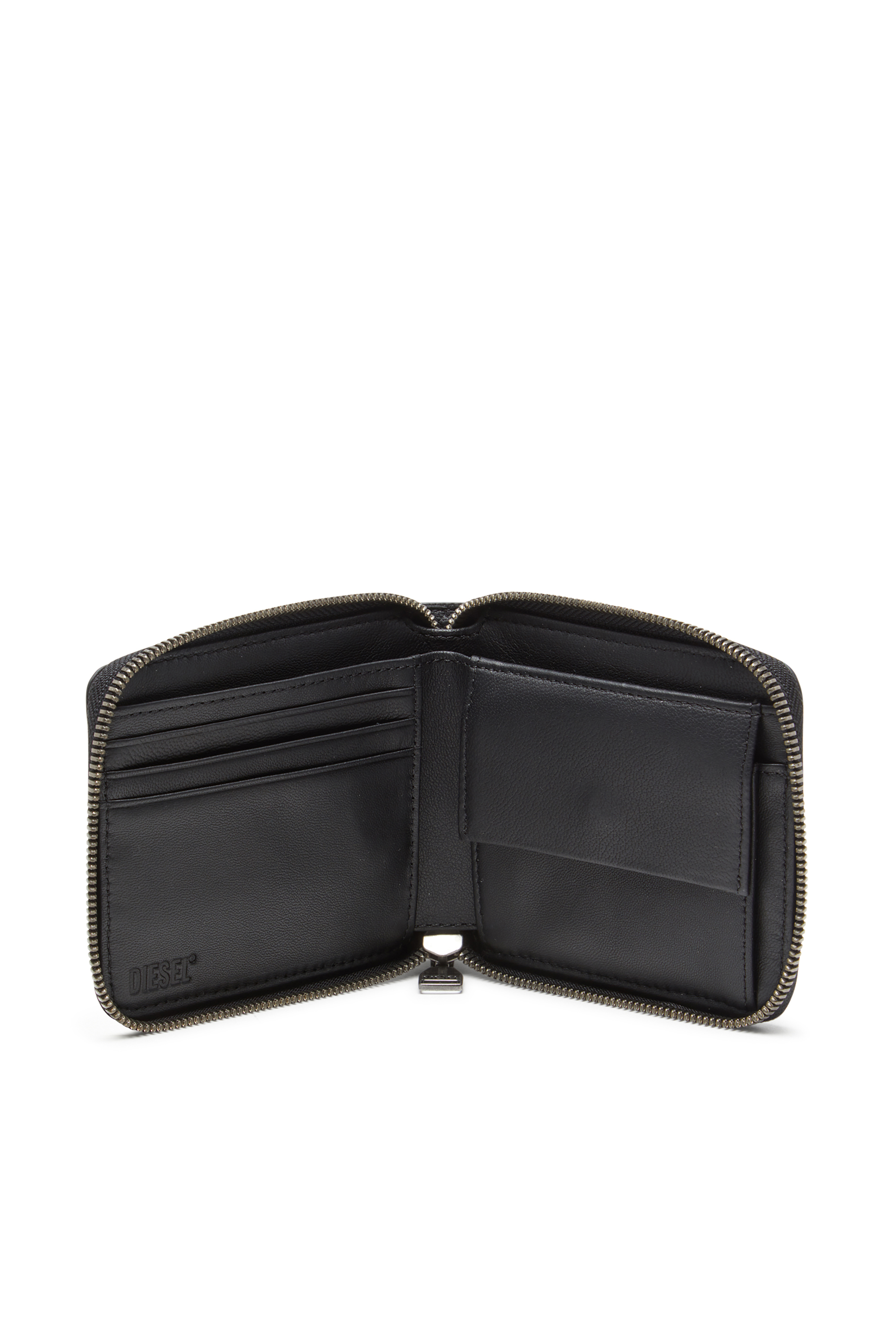 Diesel - DSL 3D- BI FOLD COIN ZIP XS, Male's 二つ折りウォレット in ブラック - 3