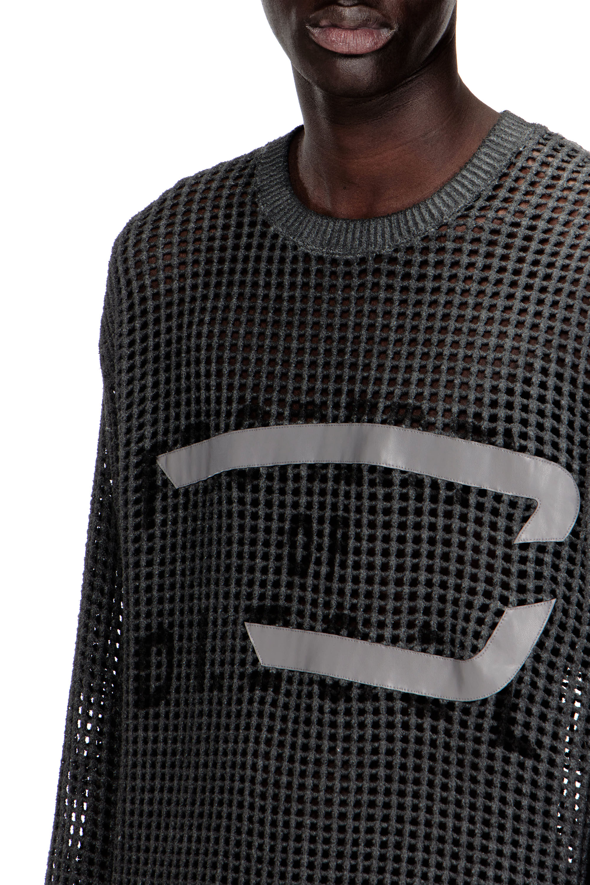 Diesel - K-ROCH, Male's プルオーバーニット in ダークグレー - 4