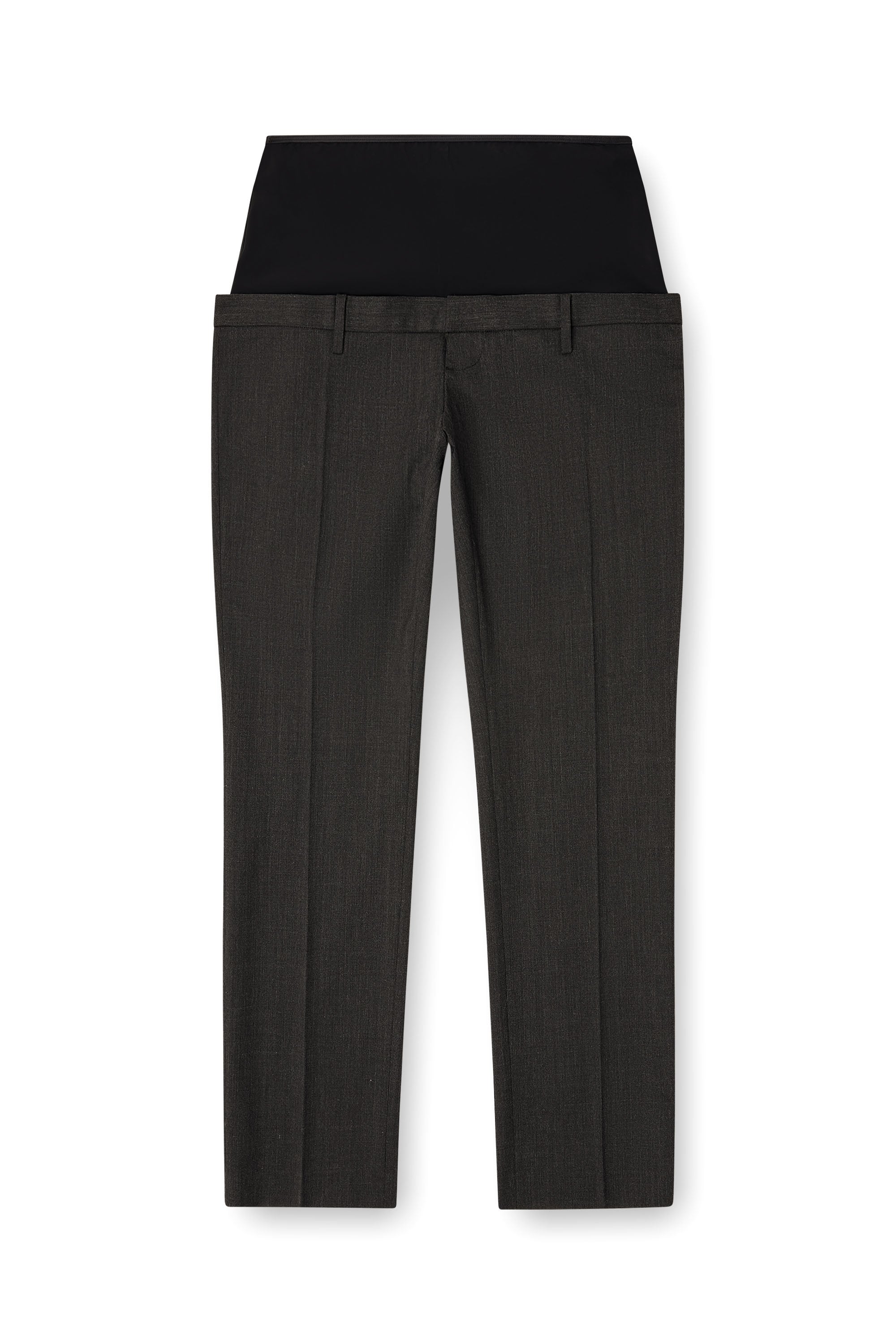 Diesel - P-AUREL-1, Male's Wool trousers with stretch waist in ダークグレー - 2