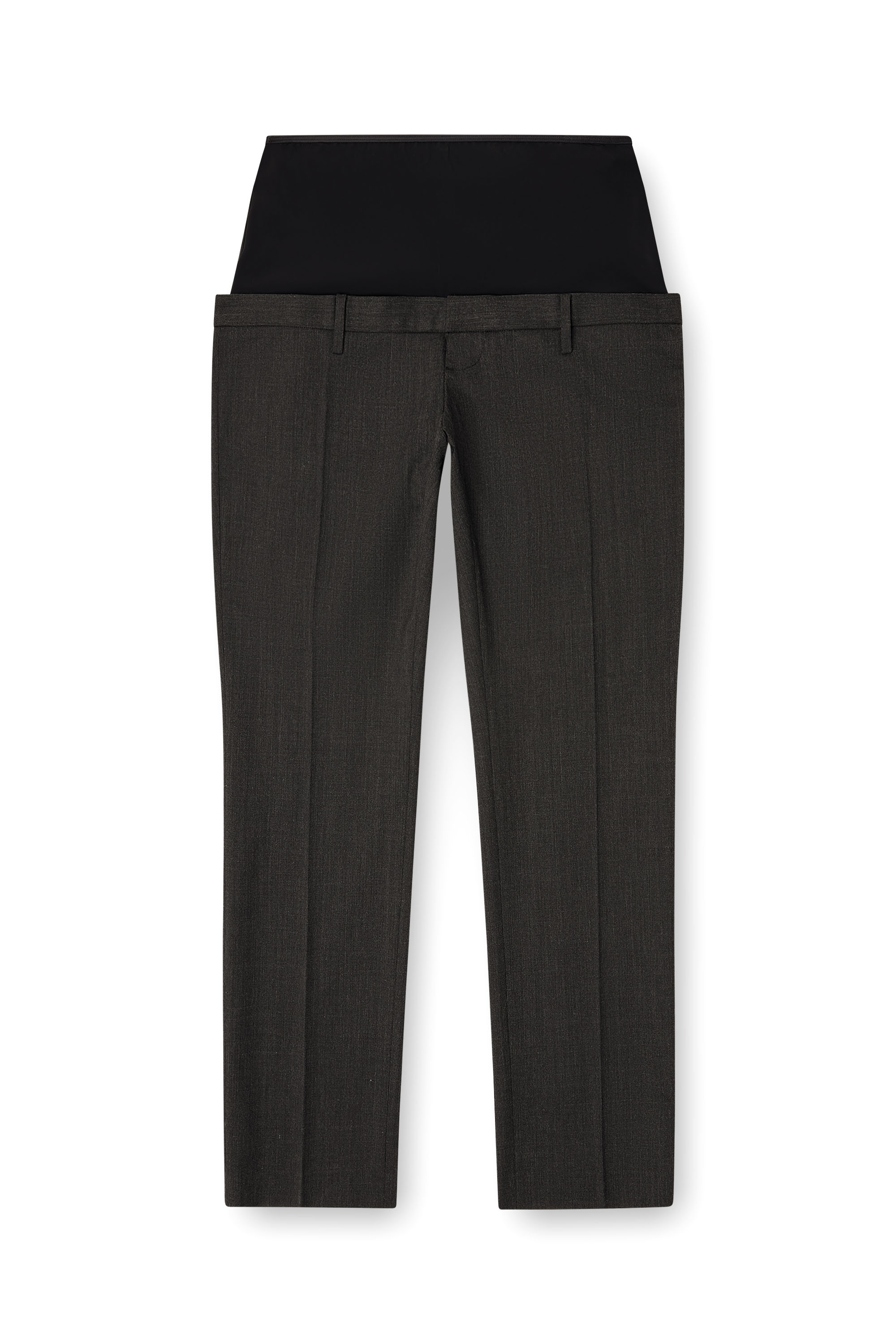 Diesel - P-AUREL-1, Male's Wool trousers with stretch waist in ダークグレー - 2